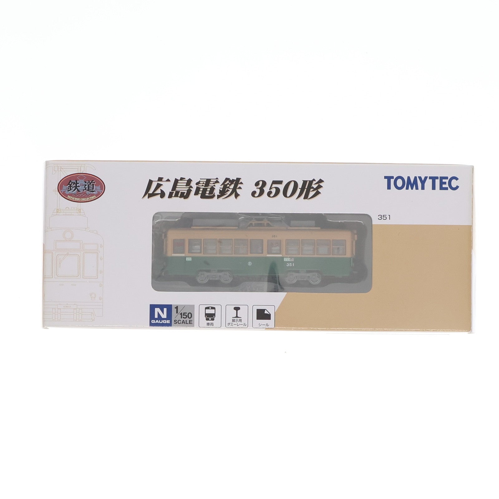 【中古即納】[RWM] 231790 鉄道コレクション(鉄コレ) 広島電鉄350形 (動力無し) Nゲージ 鉄道模型 TOMYTEC(トミーテック)(20111201)