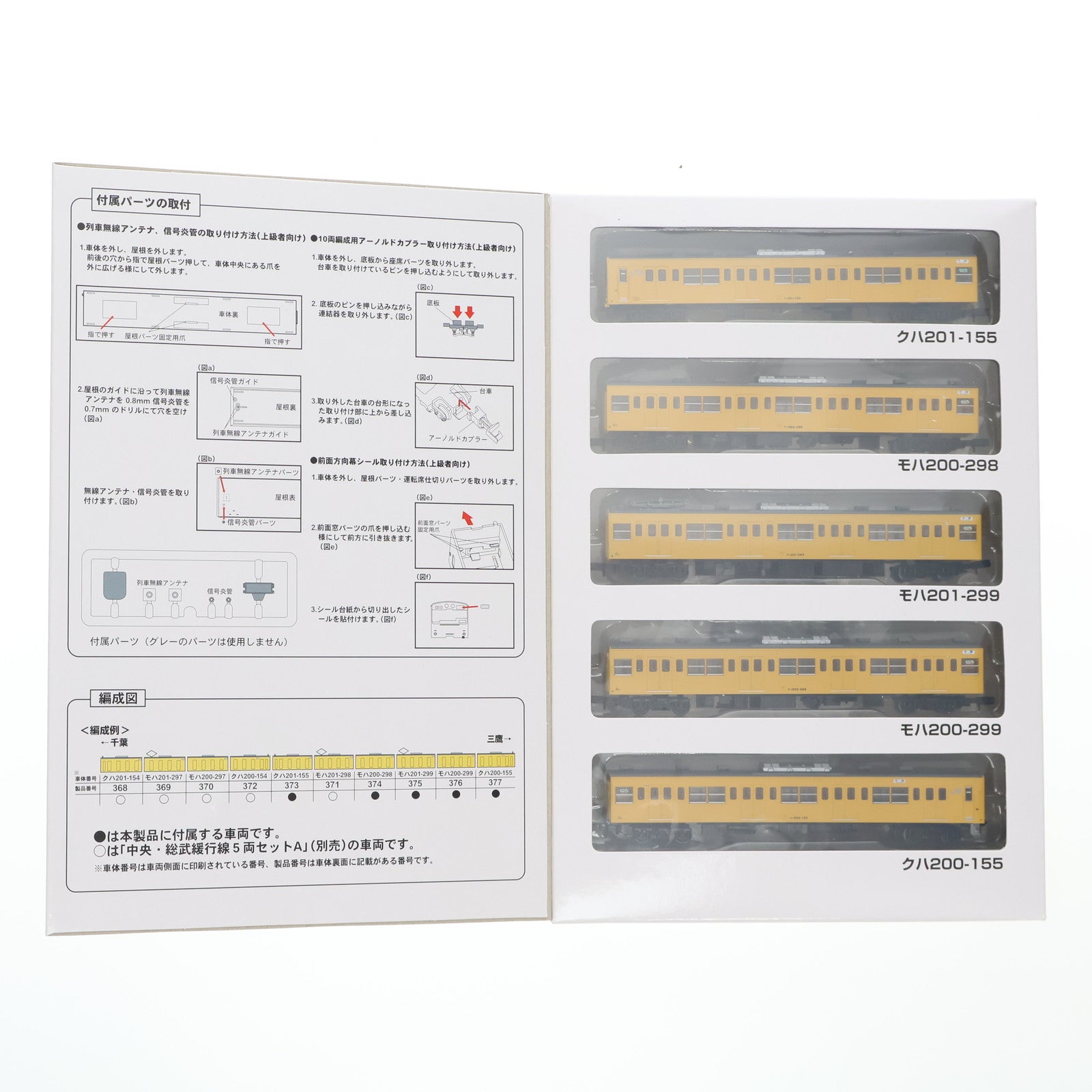【中古即納】[RWM] 243311 鉄道コレクション(鉄コレ) JR201系中央・総武緩行線 5両セットB(動力無し) Nゲージ 鉄道模型 TOMYTEC(トミーテック)(20120929)