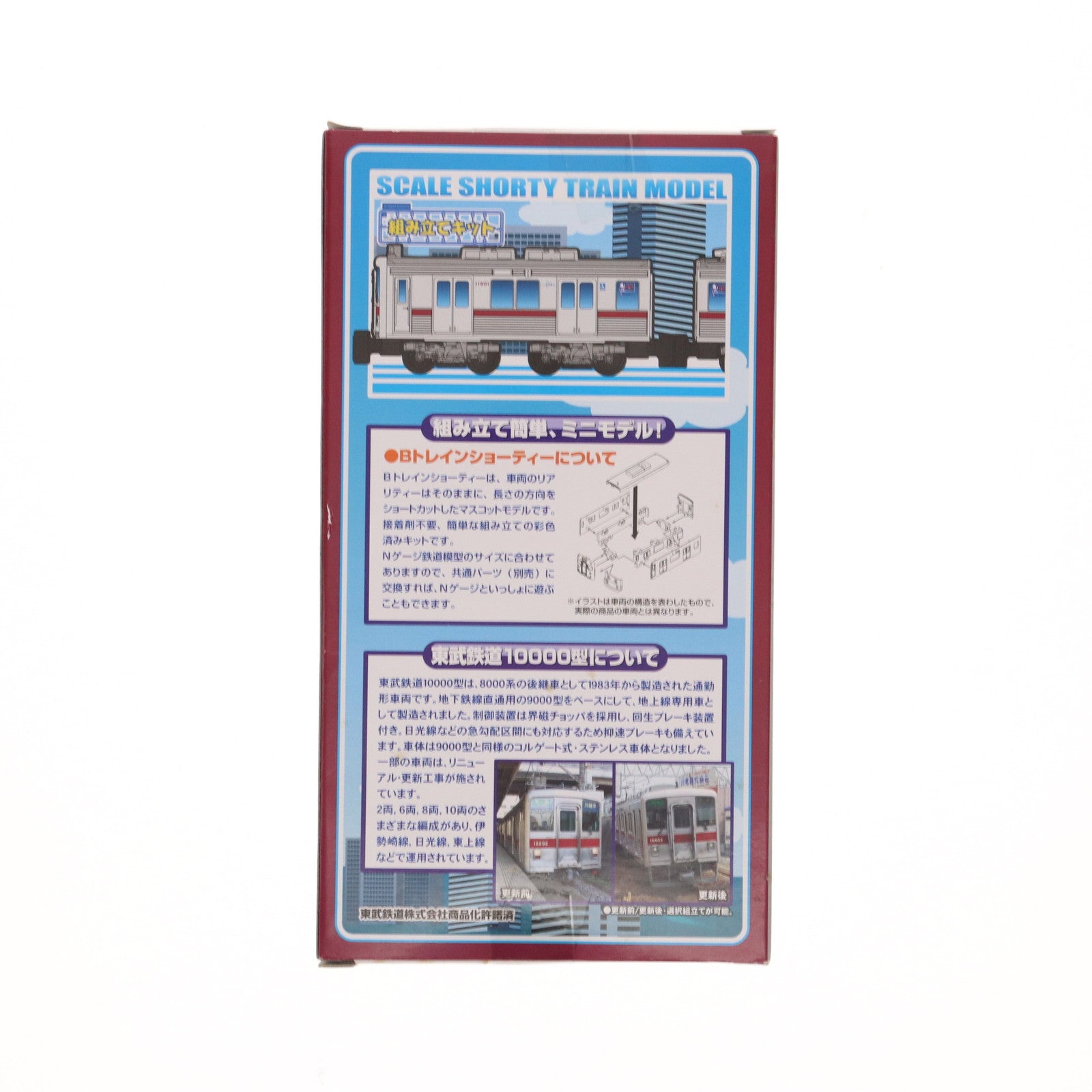 【中古即納】[RWM] Bトレインショーティー 東武鉄道 10000型 2両セット 組み立てキット Nゲージ 鉄道模型 バンダイ(20131116)