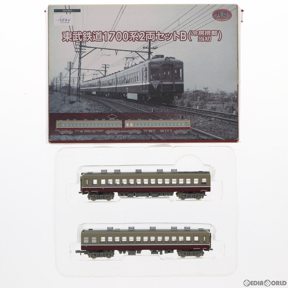 【中古即納】[RWM] 鉄道コレクション(鉄コレ) 東武鉄道 1700系 2両セットB(冷房搭載当初) (動力無し) Nゲージ 鉄道模型 TOMYTEC(トミーテック) (20161130)