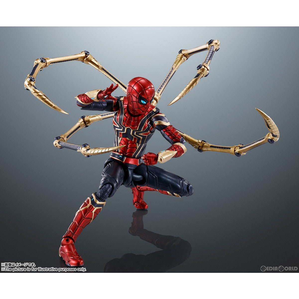 【中古即納】[FIG] S.H.Figuarts(フィギュアーツ) アイアン・スパイダー(スパイダーマン:ノー・ウェイ・ホーム) 完成品 可動フィギュア バンダイスピリッツ(20220827)