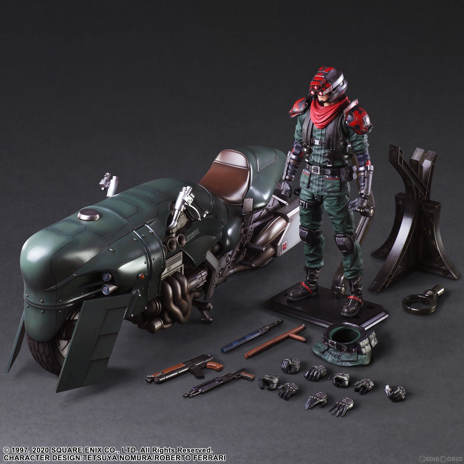 【中古即納】[FIG] PLAY ARTS改(プレイアーツ改) 上級バイク警備兵&バイクセット FINAL FANTASY VII REMAKE(ファイナルファンタジー7 リメイク) 完成品 可動フィギュア スクウェア・エニックス(20240119)
