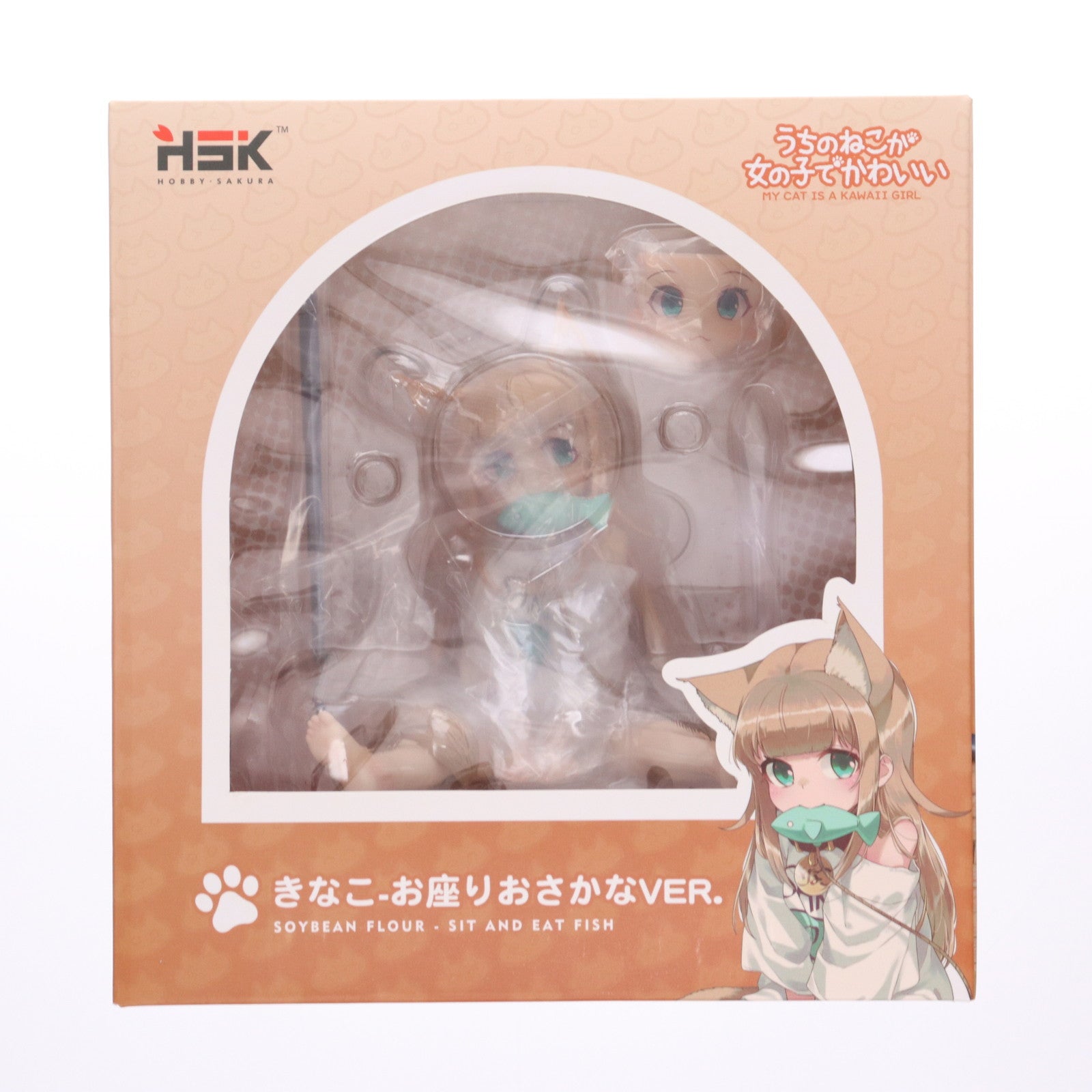 【新品即納】[FIG] ポストカード付属 きなこ お座りおさかなVer. 特典付限定版 うちのねこが女の子でかわいい 1/6 完成品 フィギュア HOBBY SAKURA(ホビーサクラ) (20221217)