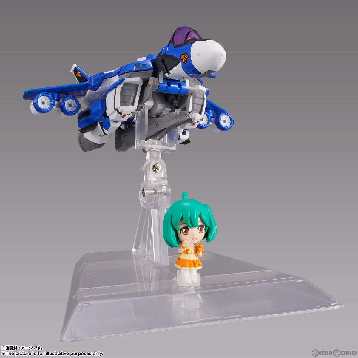 【中古即納】[FIG] TINY SESSION(タイニーセッション) VF-25G メサイアバルキリー(ミシェル機) with ランカ マクロスF(フロンティア) 完成品 可動フィギュア バンダイスピリッツ(20221118)