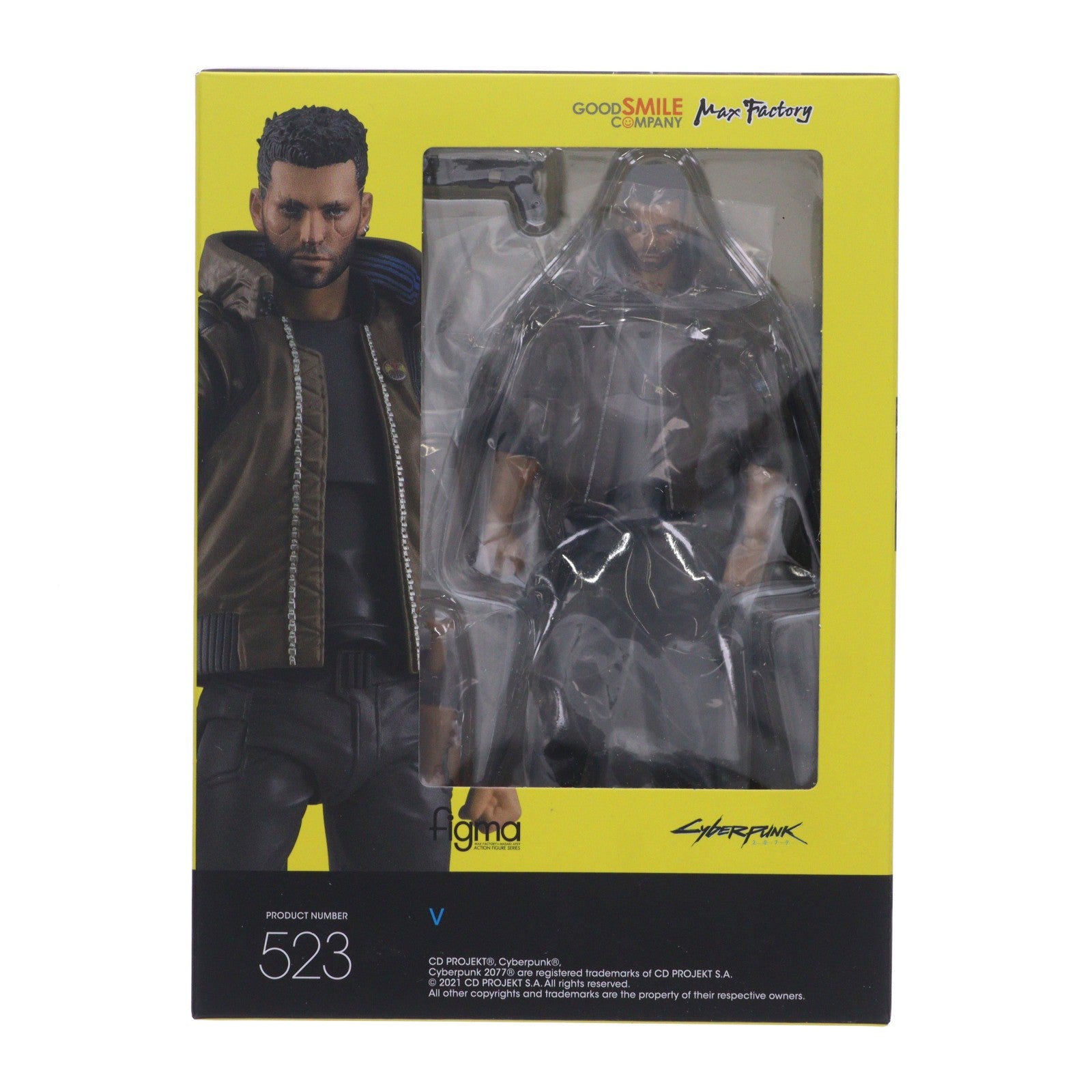 【中古即納】[FIG] GOODSMILE ONLINE SHOP限定特典付属 figma(フィグマ) 523 V(ヴィー) Cyberpunk 2077(サイバーパンク2077) 完成品 可動フィギュア グッドスマイルカンパニー(20220823)