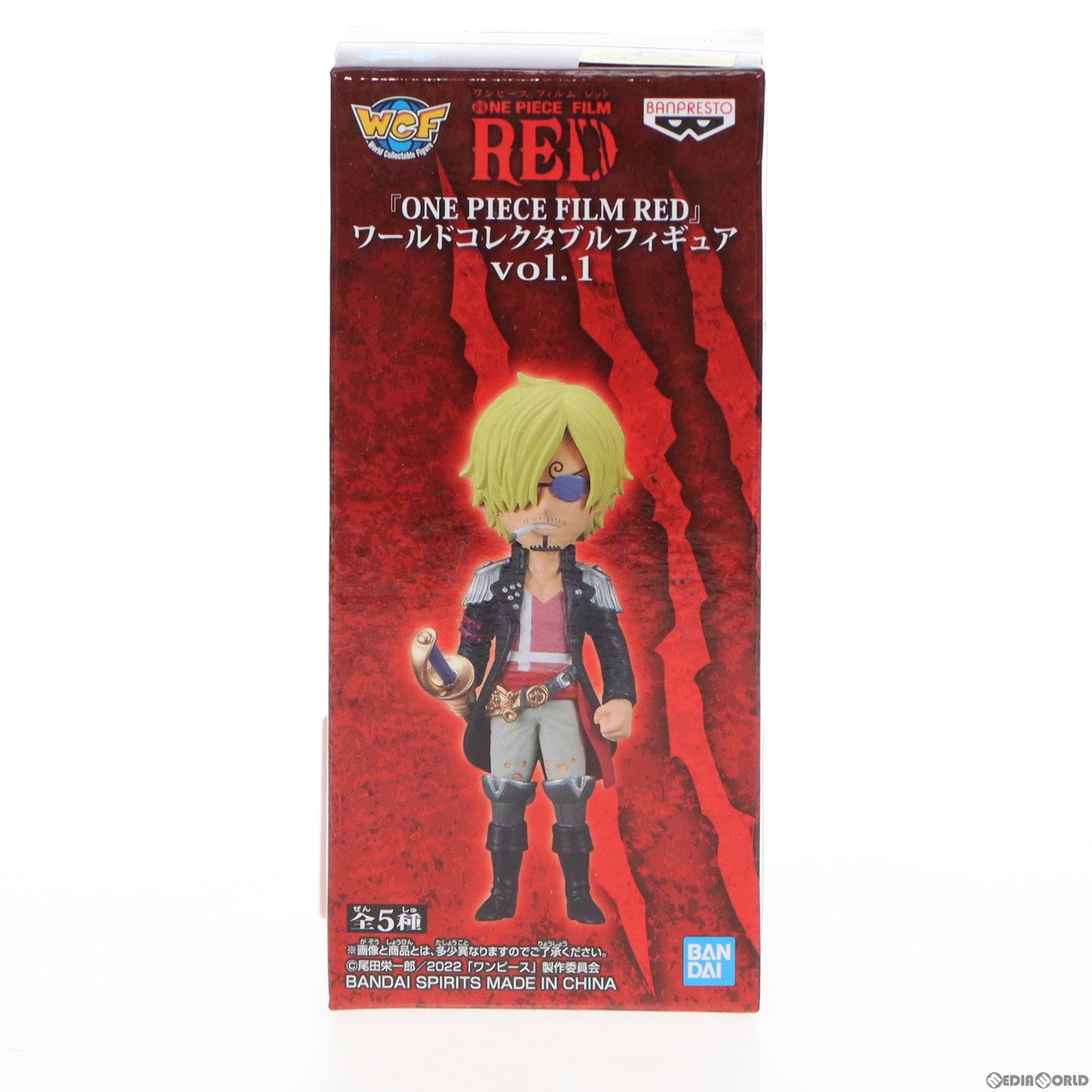 【中古即納】[FIG] サンジ ワンピース FILM RED ワールドコレクタブルフィギュアvol.1 ONE PIECE プライズ(2615903) バンプレスト(20220810)