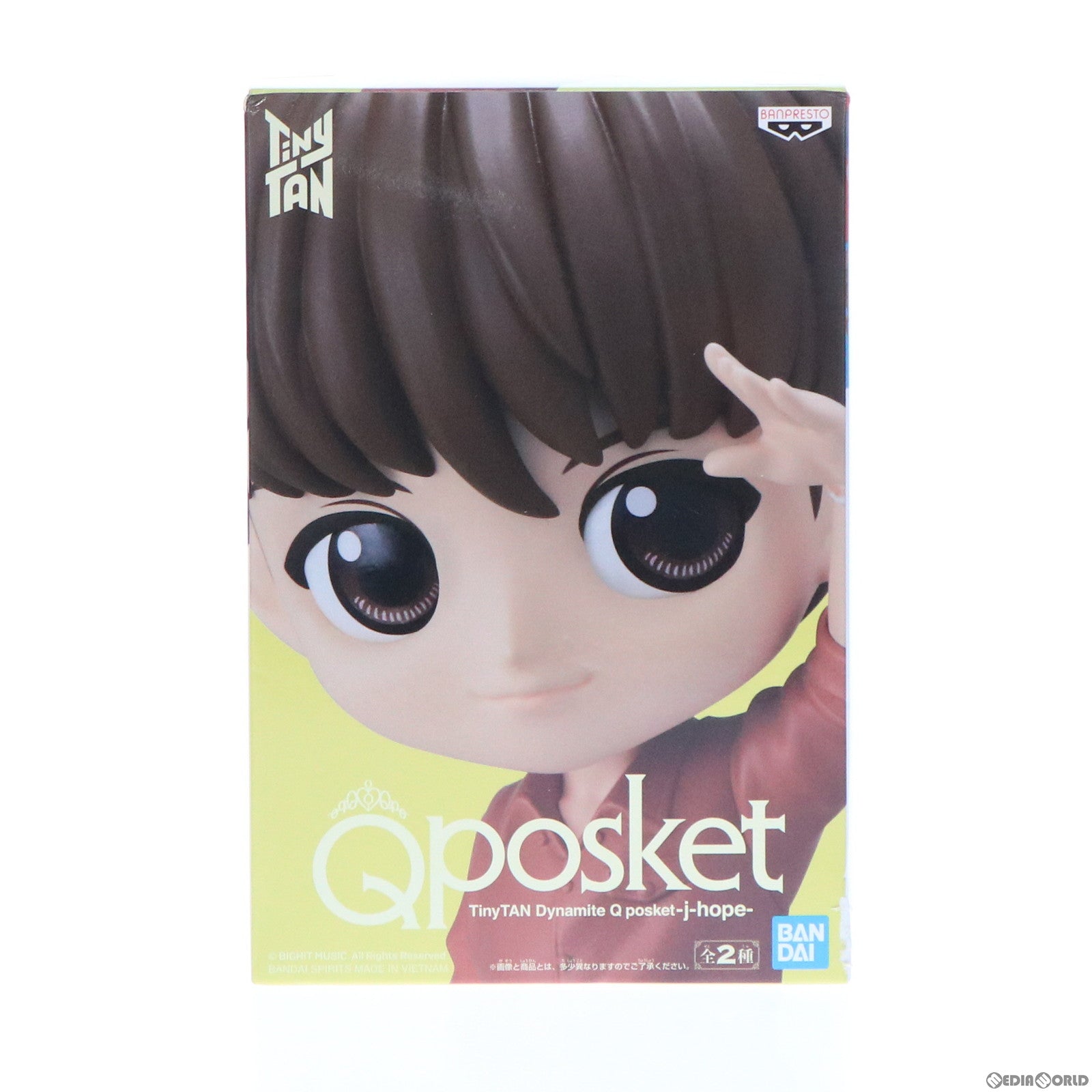 【中古即納】[FIG] ジェイホープ(BTS/防弾少年団) B(髪ブラウン) TinyTAN(タイニータン) Dynamite Q posket-j-hope- フィギュア プライズ(2598503) バンプレスト(20220920)