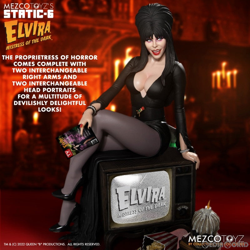 【新品即納】[FIG] スタティック6 エルヴァイラ Elvira Mistress of the Dark エルヴァイラ 1/6 スタチュー 完成品 フィギュア メズコトイズ(20230831)