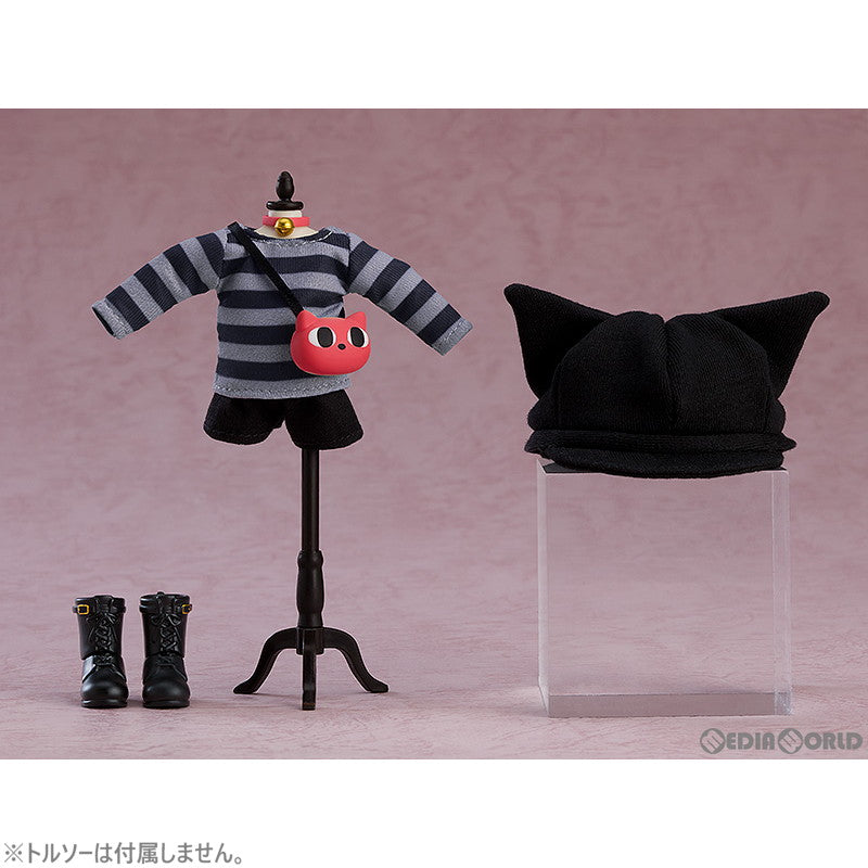 【新品即納】[FIG] ねんどろいどどーる おようふくセット にゃんこーで(グレー) フィギュア用アクセサリ グッドスマイルカンパニー(20230714)