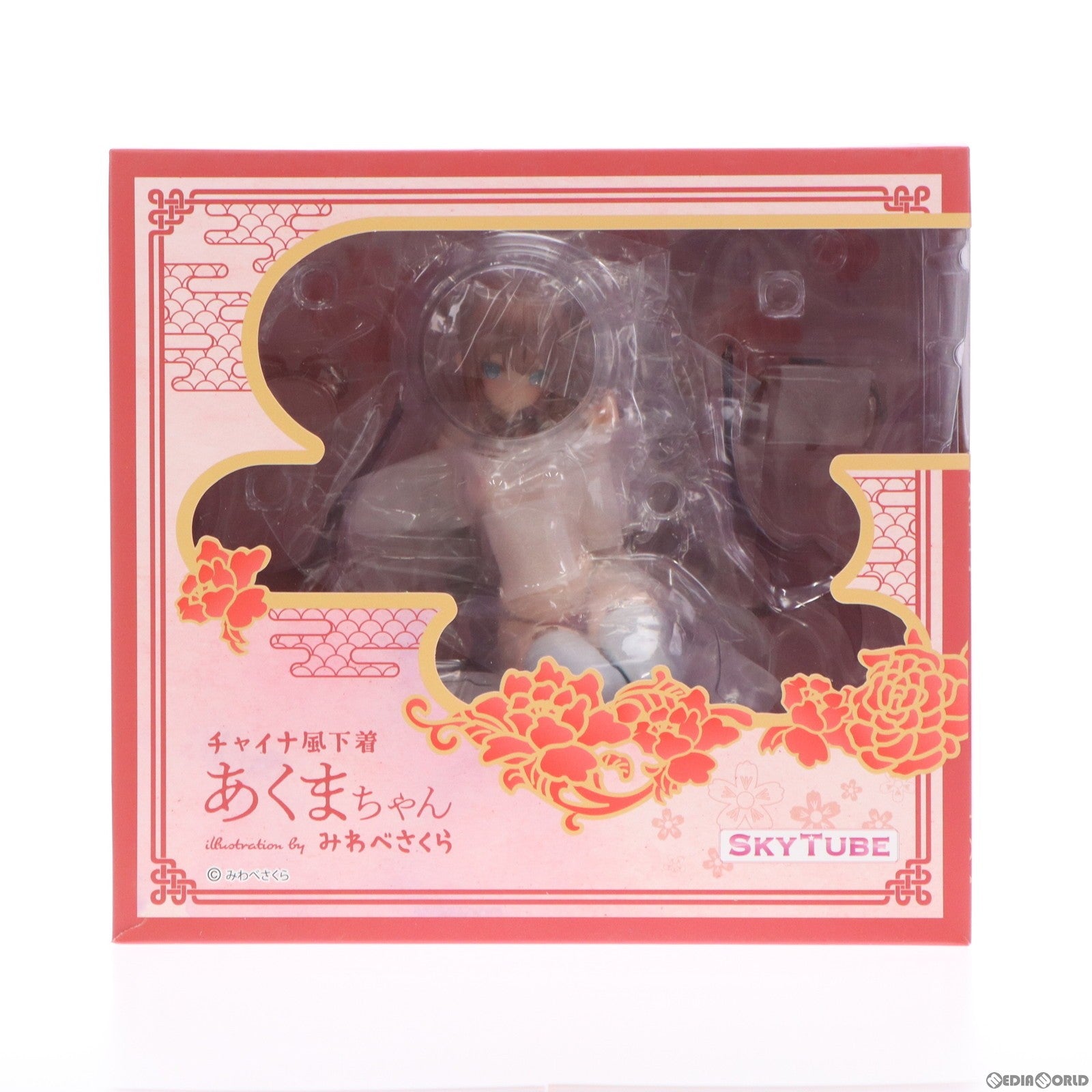 【中古即納】[FIG] ポストカード無し チャイナ風下着あくまちゃん illustration by みわべさくら 1/6 完成品 フィギュア(AX-1170) SkyTube(スカイチューブ)(20230716)