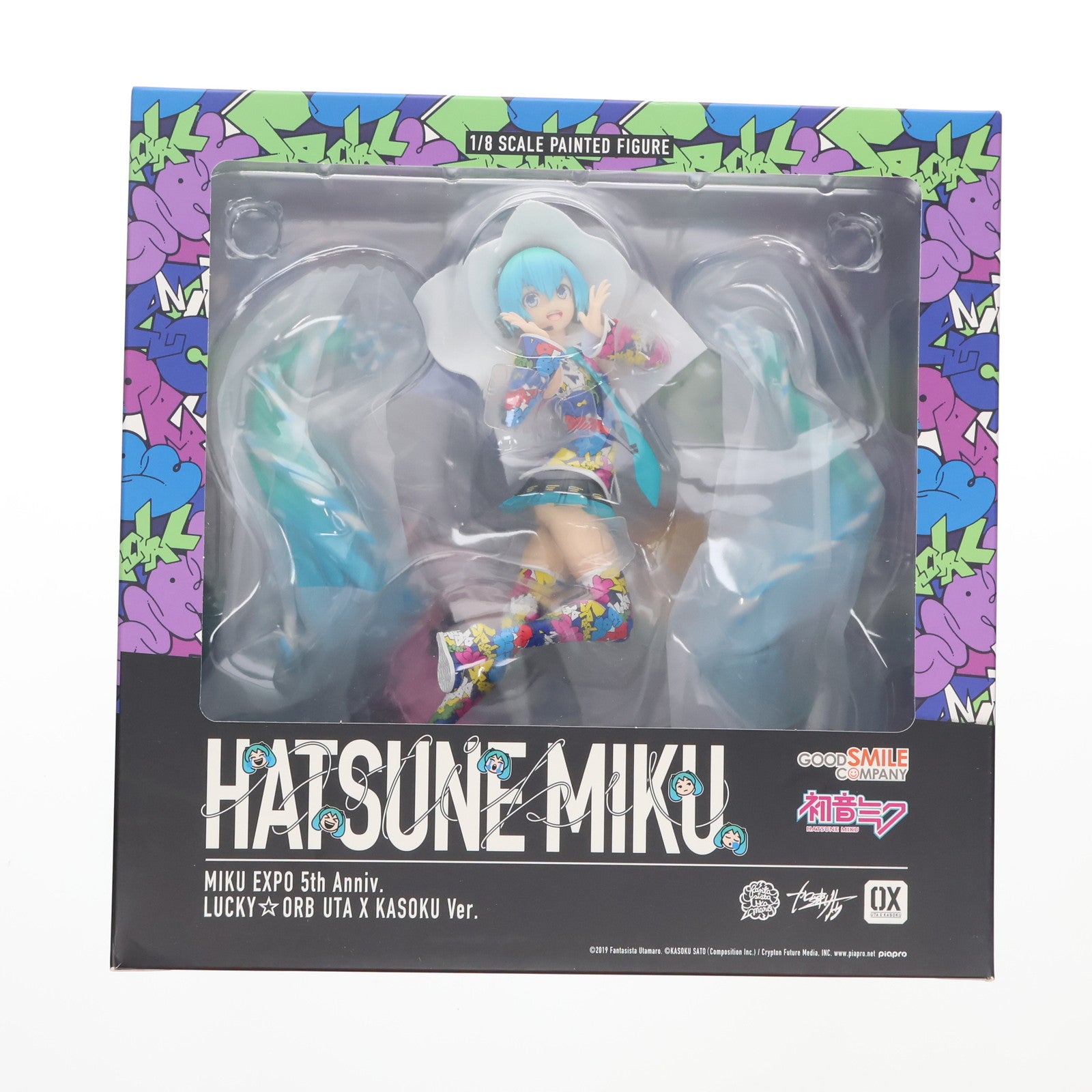 【中古即納】[FIG] GOODSMILE ONLINE SHOP限定特典付属 初音ミク MIKU EXPO 5th Anniv. / Lucky☆Orb: UTA X KASOKU Ver. キャラクター・ボーカル・シリーズ01 初音ミク 1/8 完成品 フィギュア グッドスマイルカンパニー(20221128)