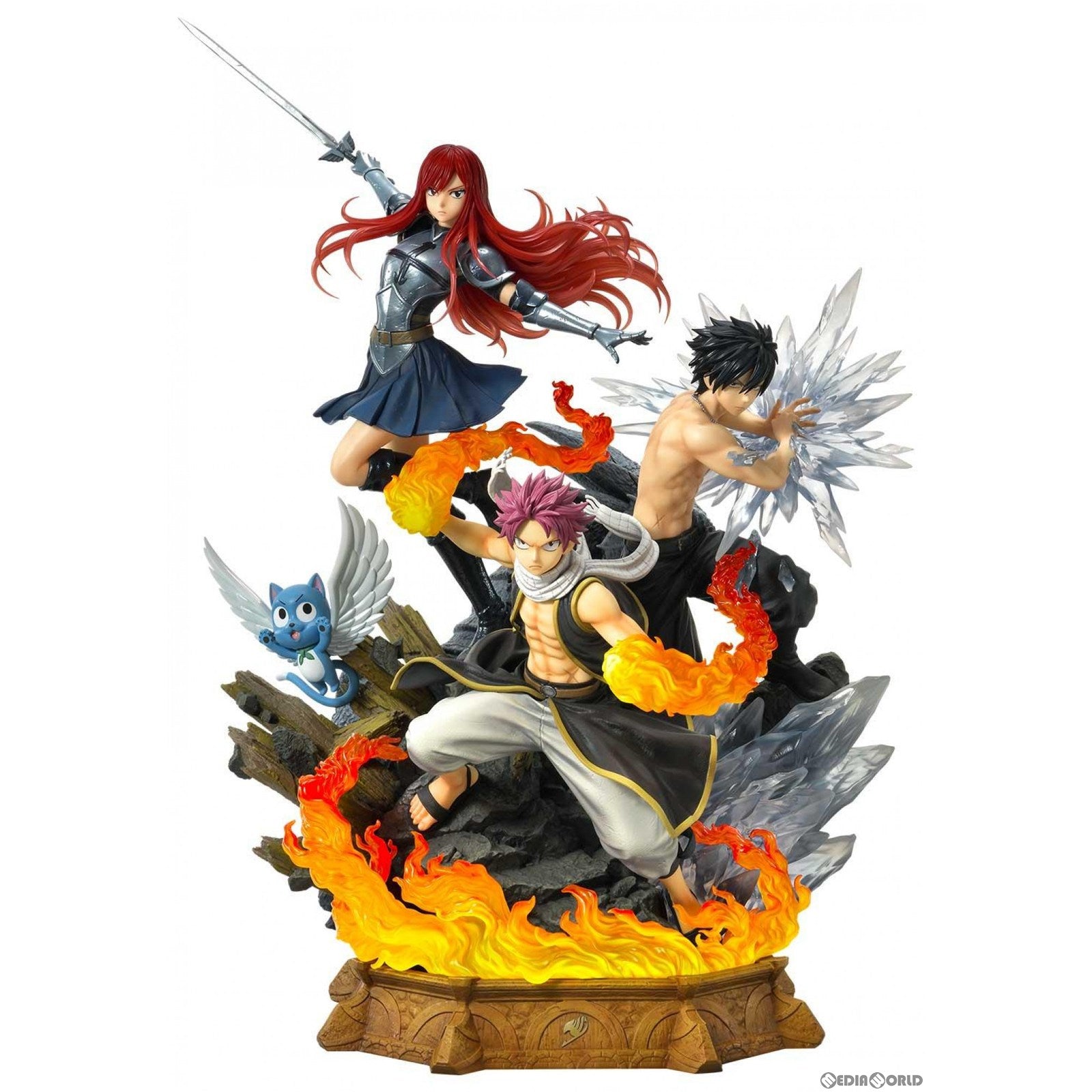 【新品即納】[FIG] コンセプトマスターライン ナツ、グレイ、エルザ、ハッピー TVアニメ「フェアリーテイル」 1/7 完成品 フィギュア(CMFT-01) プライム1スタジオ(20231220)