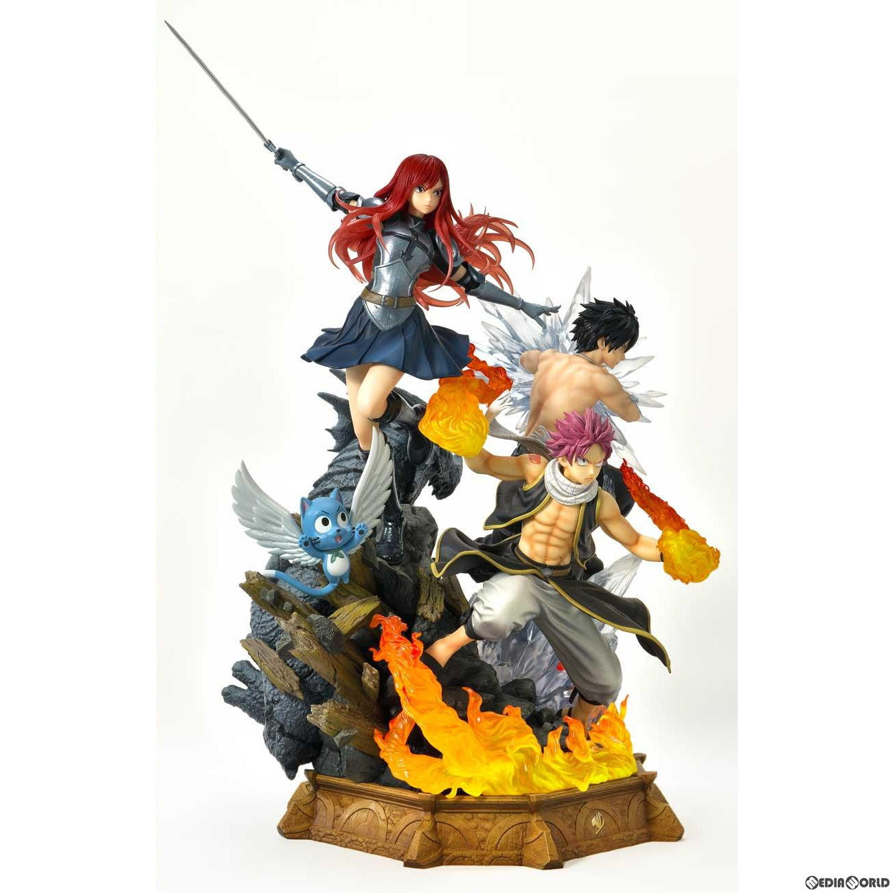 【新品即納】[FIG] コンセプトマスターライン ナツ、グレイ、エルザ、ハッピー TVアニメ「フェアリーテイル」 1/7 完成品 フィギュア(CMFT-01) プライム1スタジオ(20231220)