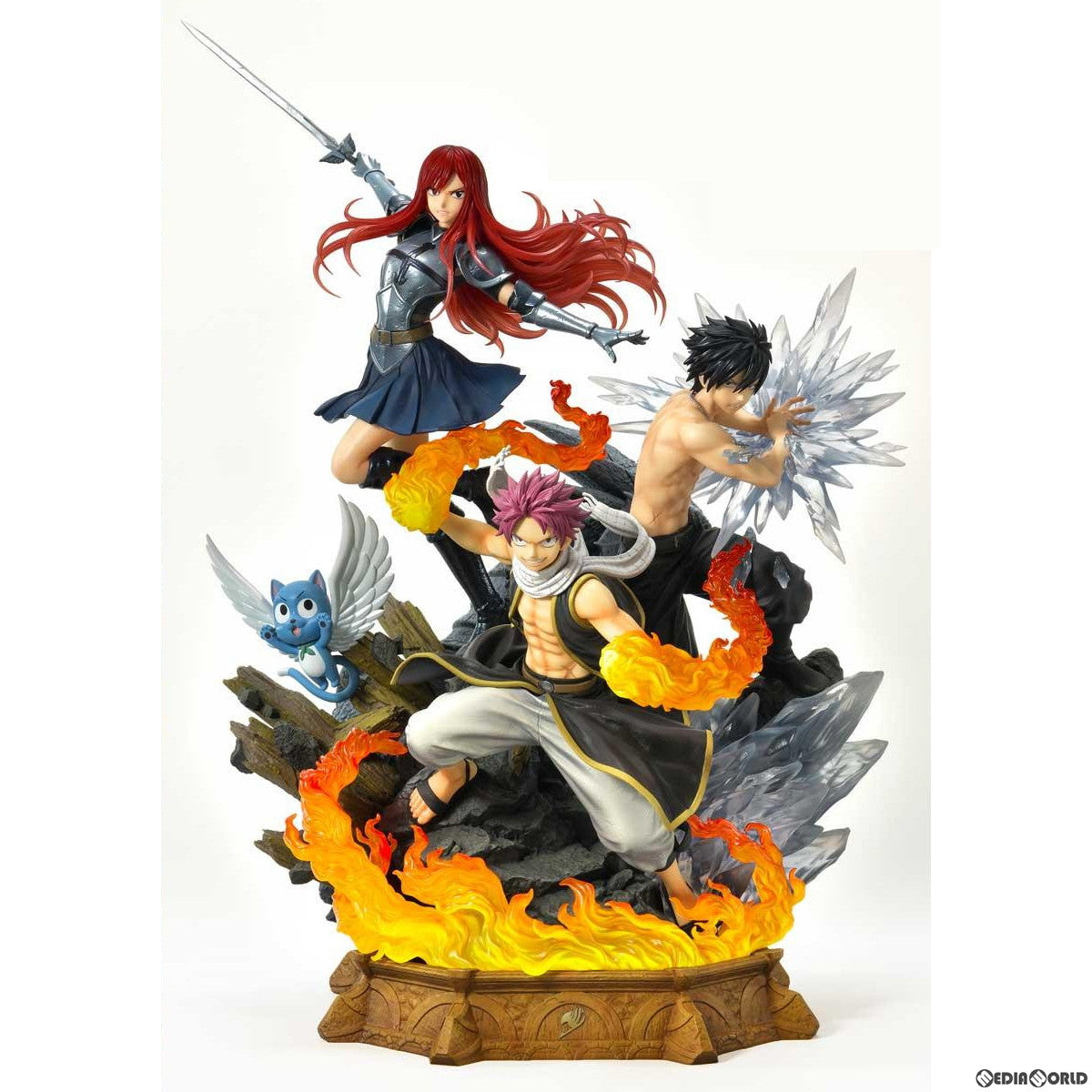 【新品即納】[FIG] コンセプトマスターライン ナツ、グレイ、エルザ、ハッピー DX版 TVアニメ「フェアリーテイル」 1/7 完成品 フィギュア(CMFT-01DX) プライム1スタジオ(20231220)