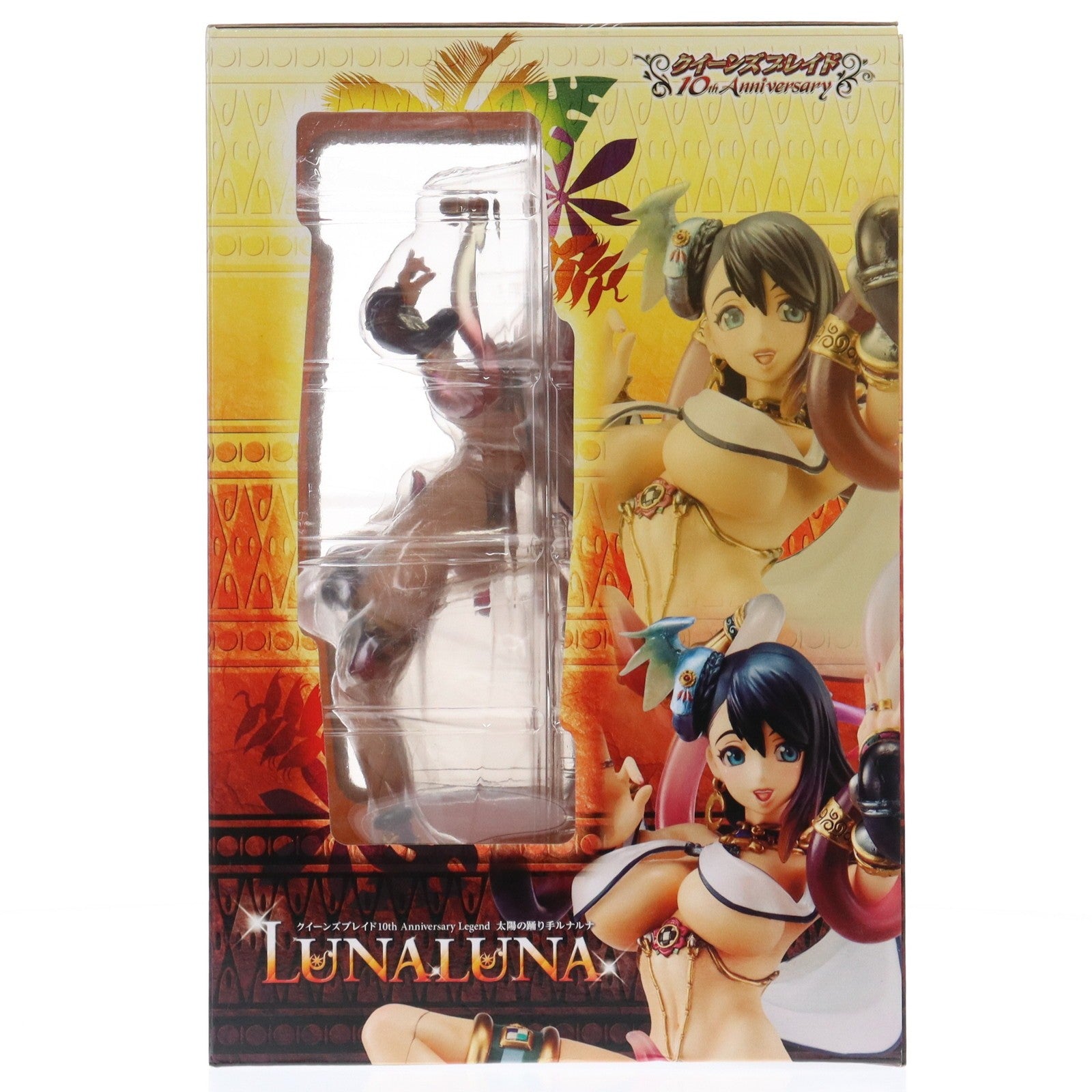 【中古即納】[FIG] ポストカード2枚付属 太陽の踊り手ルナルナ クイーンズブレイド 10th Anniversary Legend 1/8 完成品 フィギュア メガハウス(20151231)