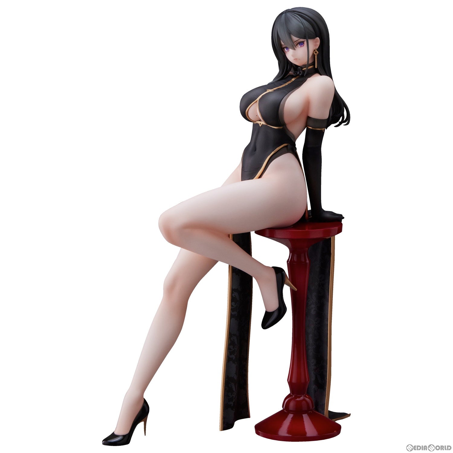 【新品即納】[FIG] ハヤブサイラスト『黒チャイナさん』 完成品 フィギュア ユニオンクリエイティブ(20231029)