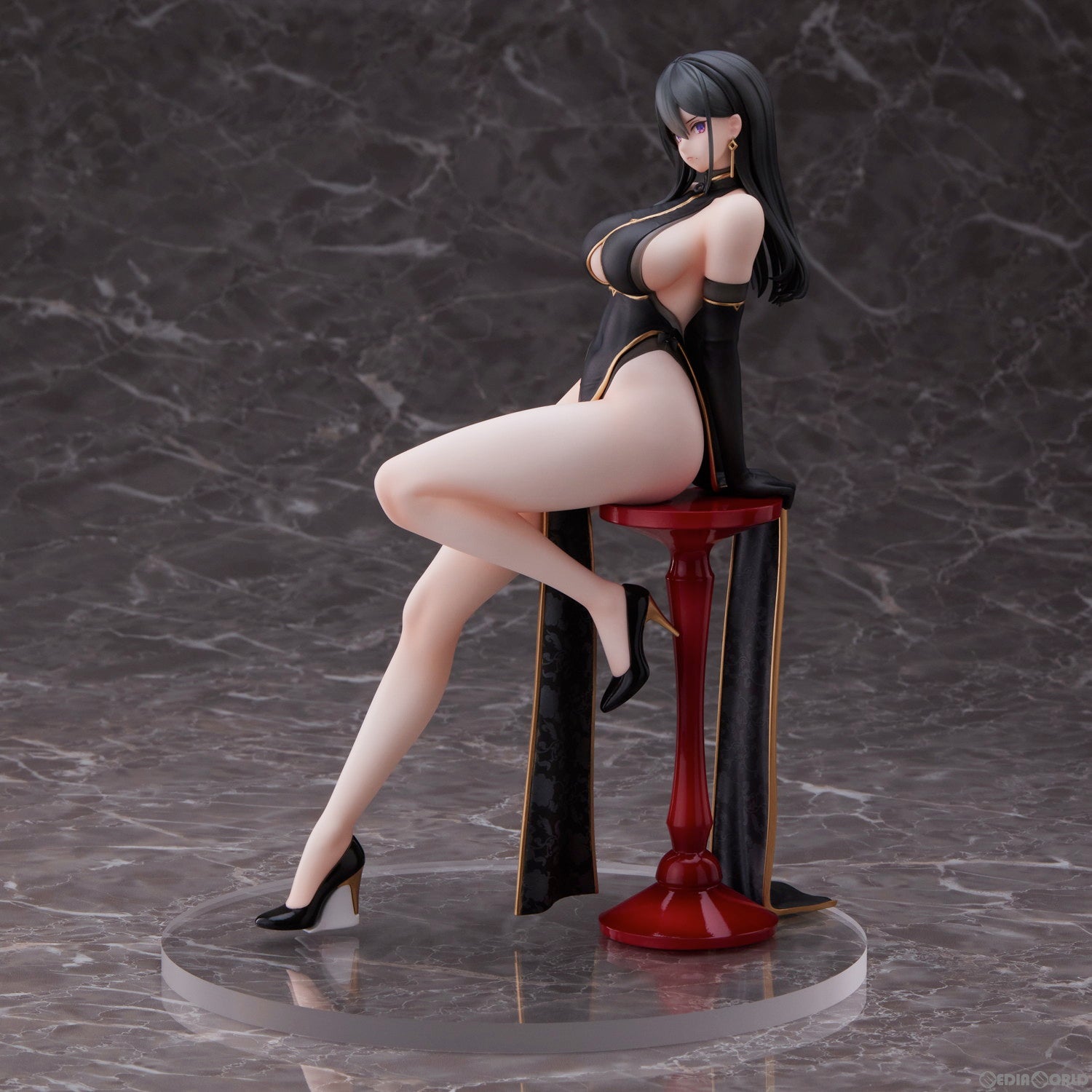 【新品即納】[FIG] ハヤブサイラスト『黒チャイナさん』 完成品 フィギュア ユニオンクリエイティブ(20231029)