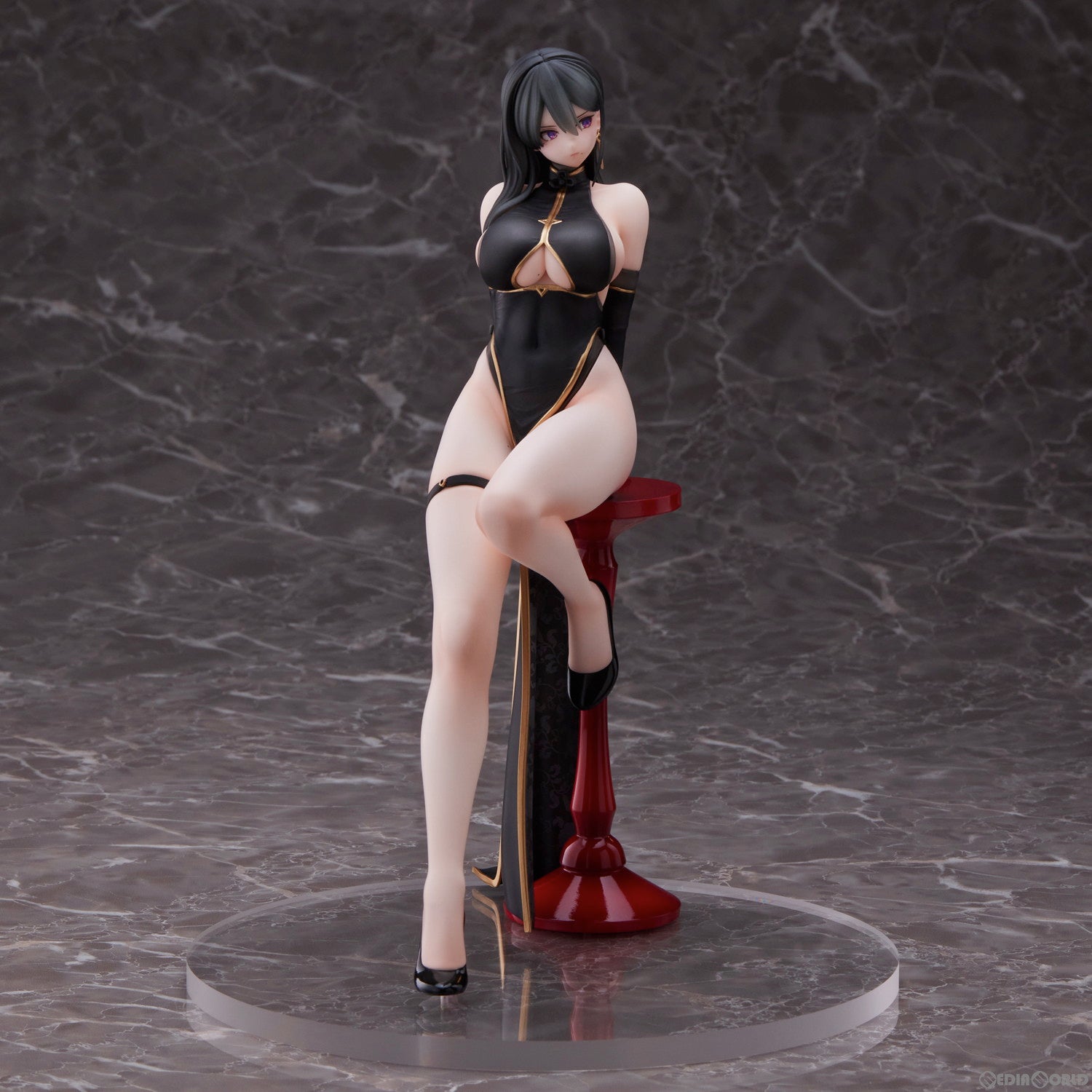 【新品即納】[FIG] ハヤブサイラスト『黒チャイナさん』 完成品 フィギュア ユニオンクリエイティブ(20231029)