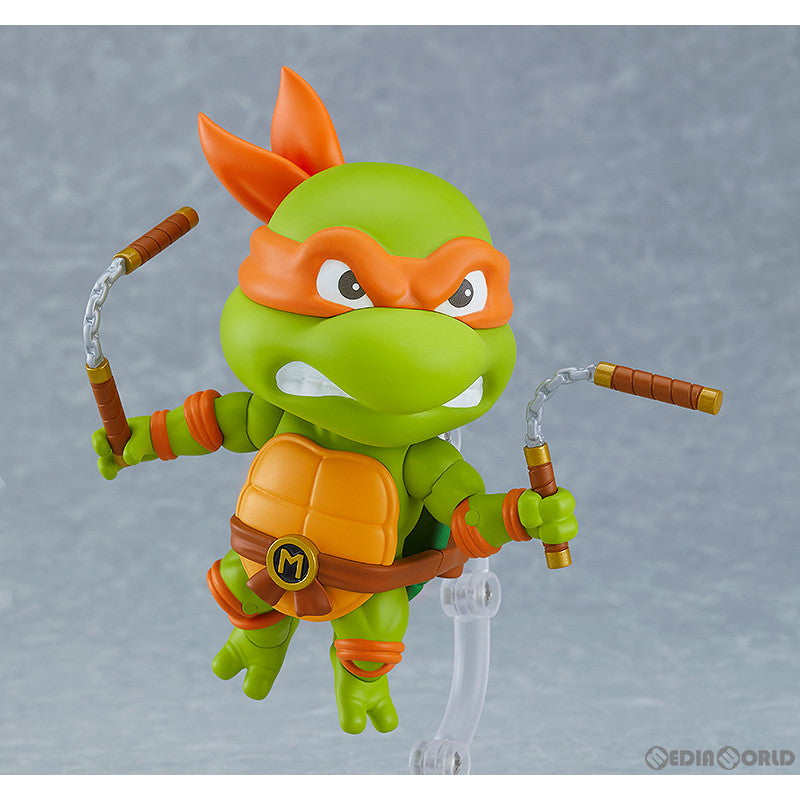 【新品即納】[FIG] ねんどろいど 1985 ミケランジェロ ティーンエイジ・ミュータント・ニンジャ・タートルズ 完成品 可動フィギュア グッドスマイルカンパニー(20230805)