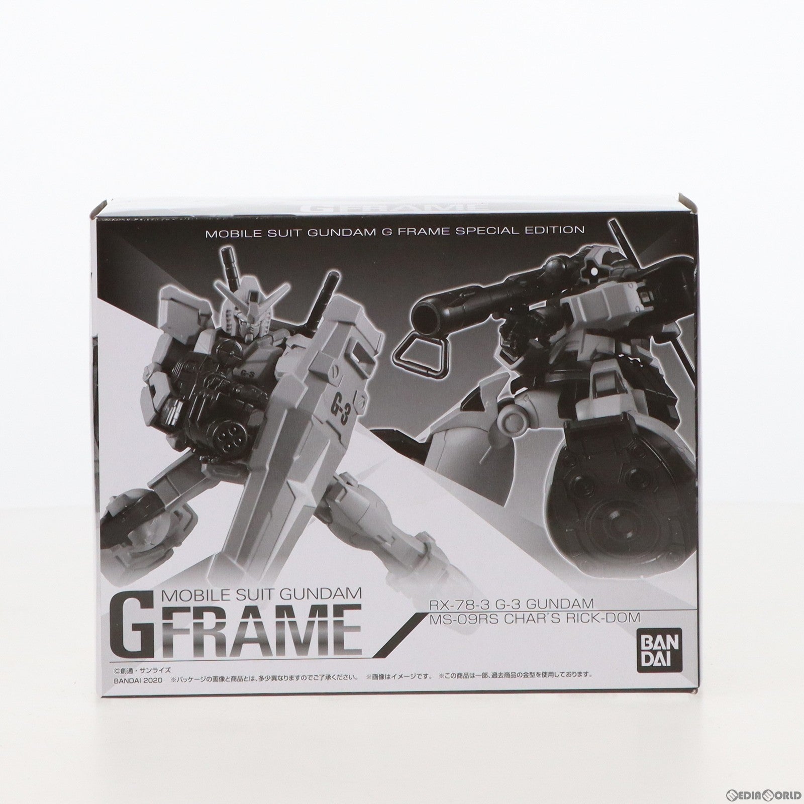 【中古即納】[FIG] (食玩)プレミアムバンダイ限定 機動戦士ガンダム Gフレーム G-3ガンダム&シャア専用リック・ドム 可動フィギュア バンダイ(20200131)