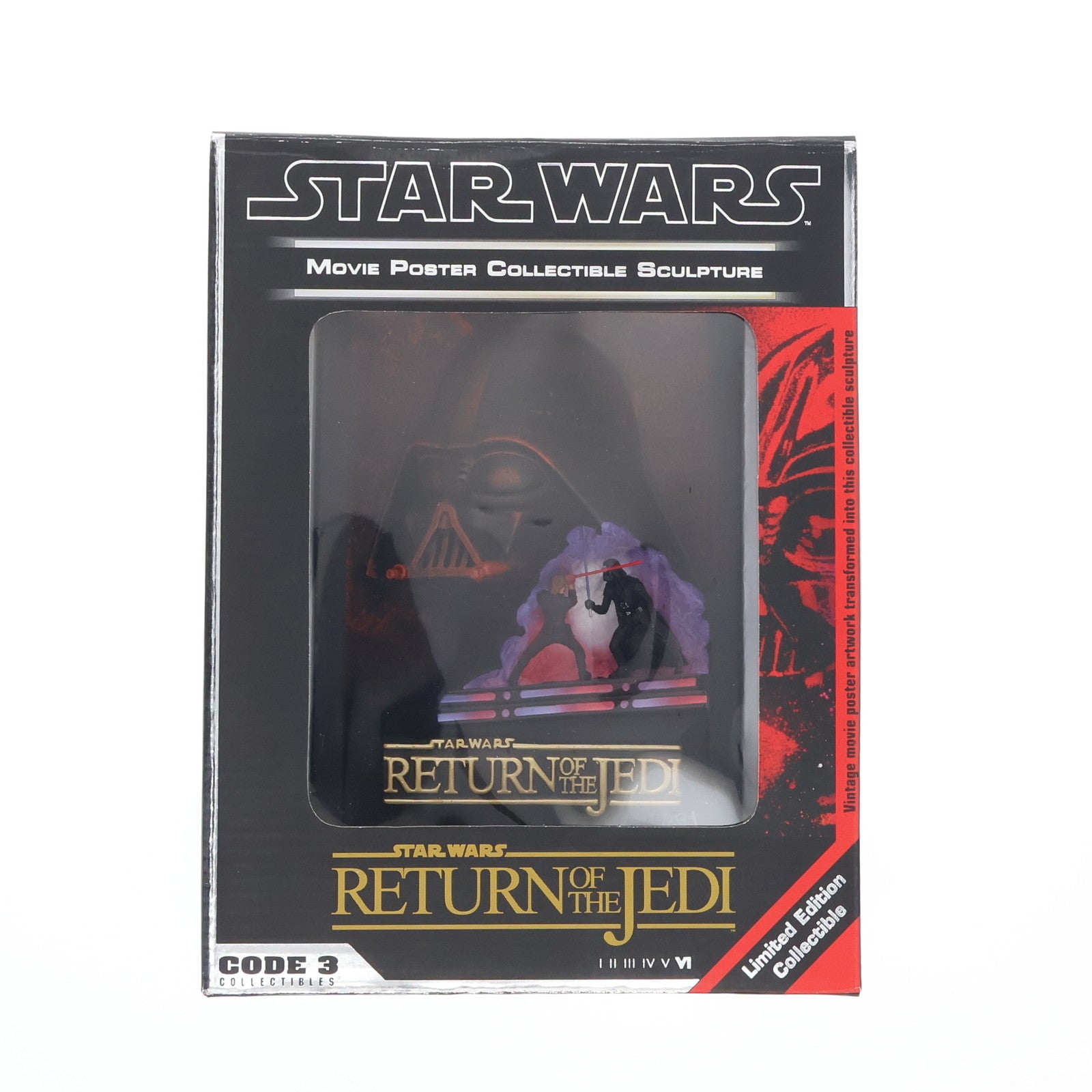 【中古即納】[FIG] Movie Poster Collectible Sculpture ルーク&ダース・ベイダー STAR WARS(スター・ウォーズ) エピソード6/ジェダイの帰還 立体ポスター 完成品 フィギュア(17028) CODE3(19991231)