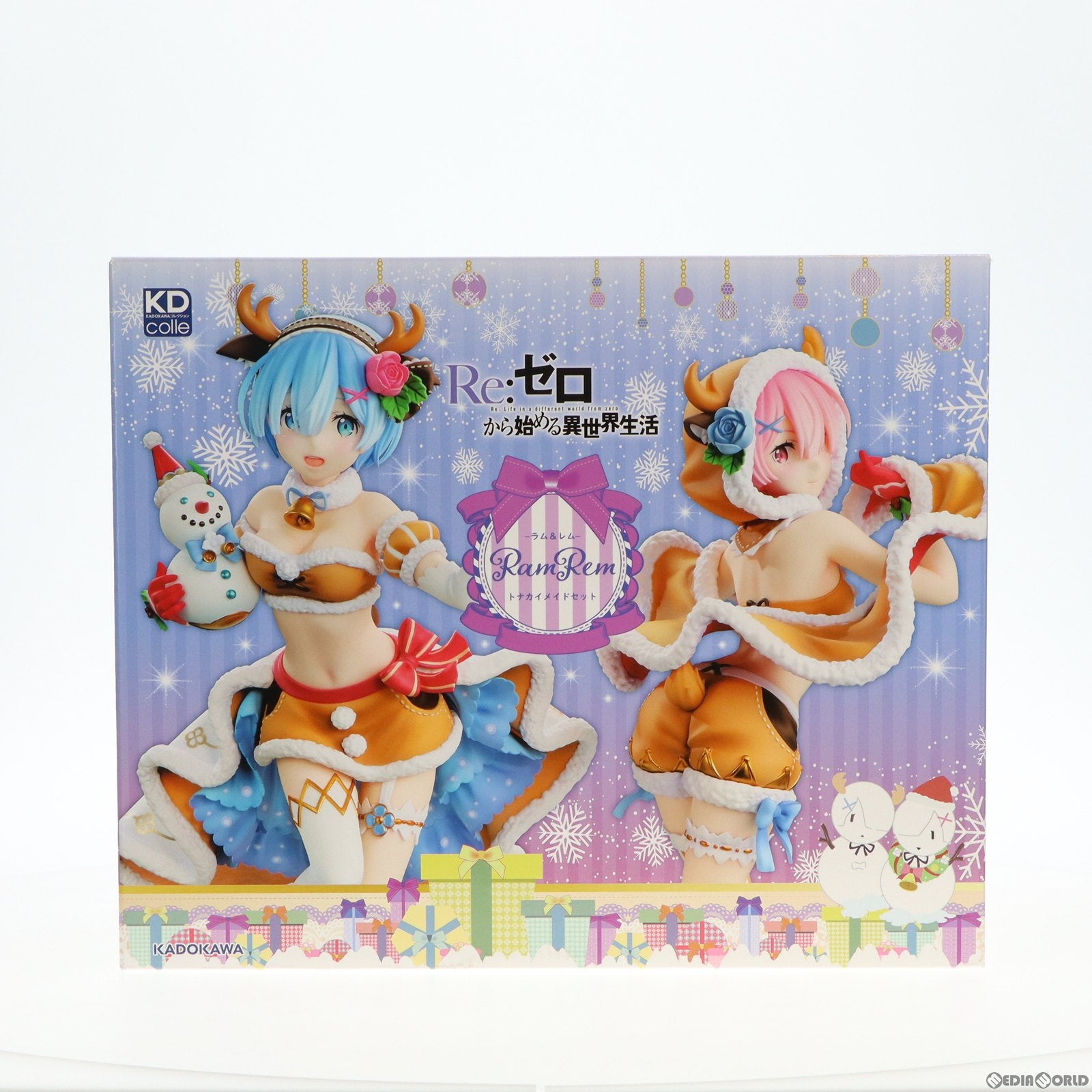 【中古即納】[FIG] 電撃屋&カドカワストア限定特典付属 ラム&レム トナカイメイドセット Re:ゼロから始める異世界生活 完成品 フィギュア KADOKAWA(カドカワ)(20211231)