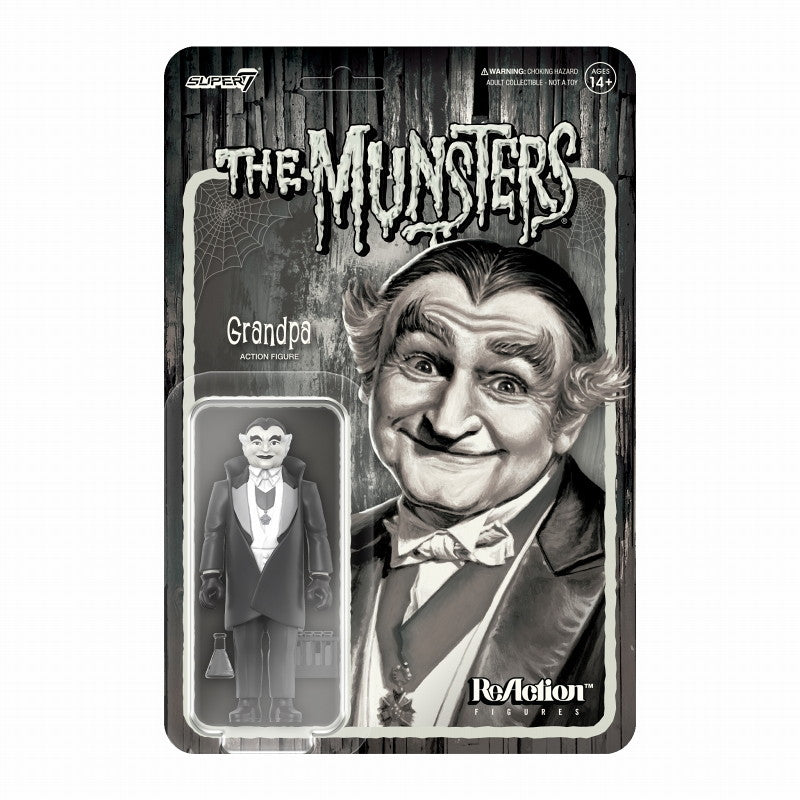 【中古即納】[FIG] リ・アクション グランパ(グレイスケール Ver.) マンスターズ 完成品 アクションフィギュア スーパー7/豆魚雷(20230219)