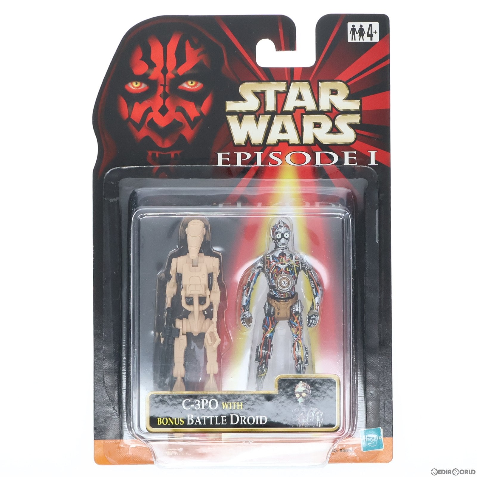 【中古即納】[FIG] スター・ウォーズ ベーシックフィギュア C-3PO with バトル・ドロイド STAR WARS エピソード1/ファントム・メナス 完成品 可動フィギュア ハズブロ/トミー(19991231)