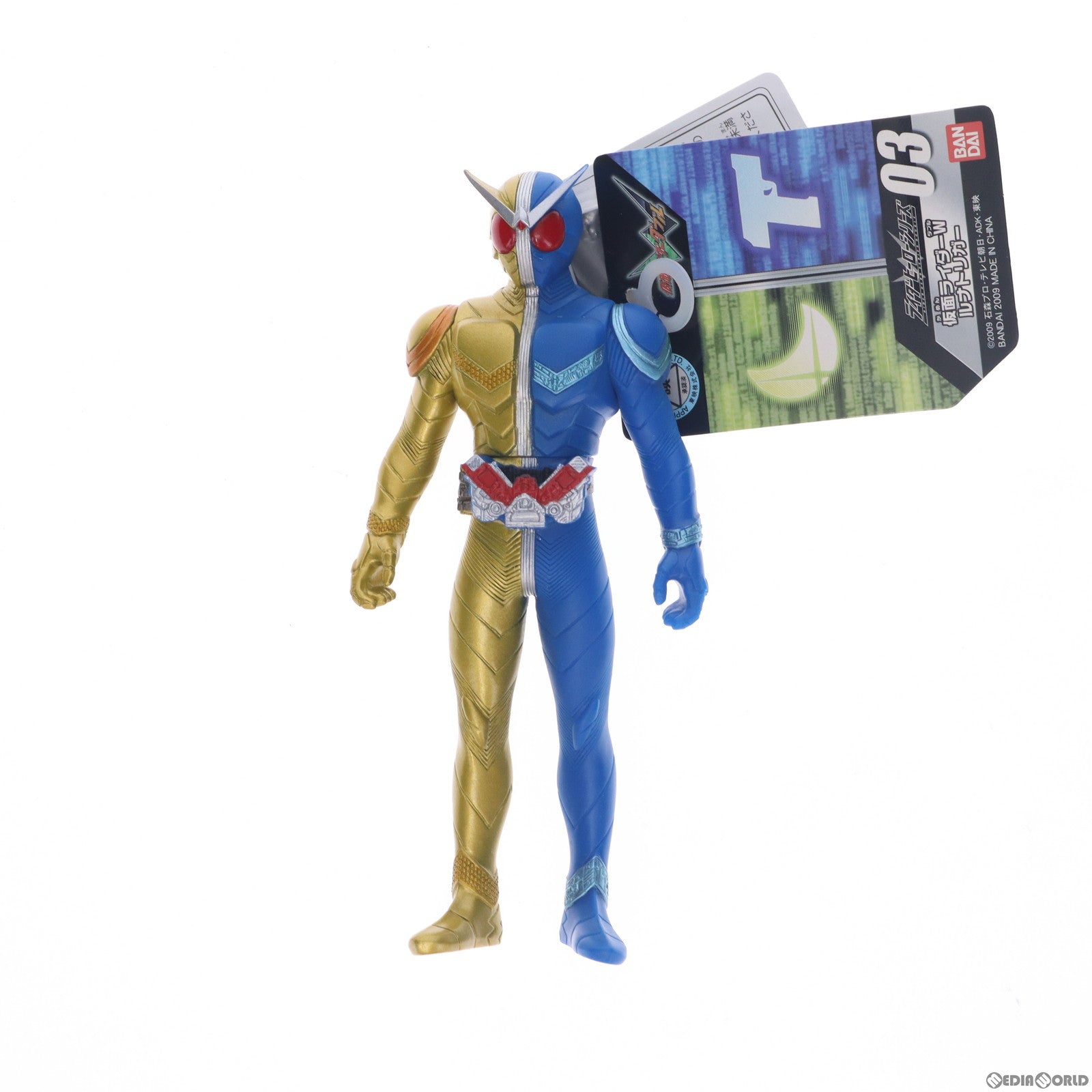 【中古即納】[SFT] ライダーヒーローシリーズW03 ルナトリガー 仮面ライダーW(ダブル) 完成品 ソフビフィギュア バンダイ(20091010)