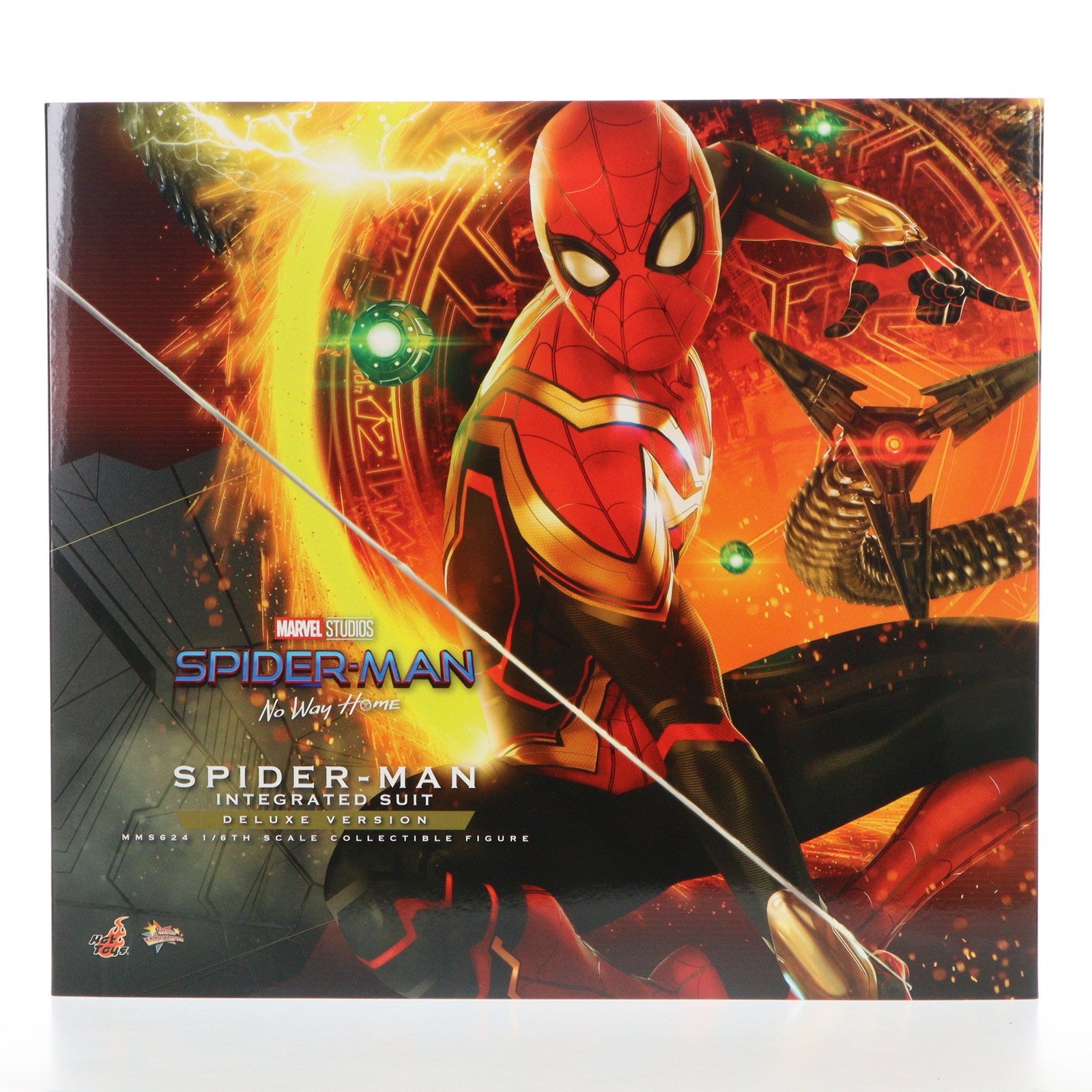 【中古即納】[FIG] スパイダーマン(インテグレーテッドスーツ版/ボーナスアクセサリー付き) 「スパイダーマン:ノー・ウェイ・ホーム」 ムービー・マスターピース 1/6 アクション フィギュア(MMS624) ホットトイズ(20230630)