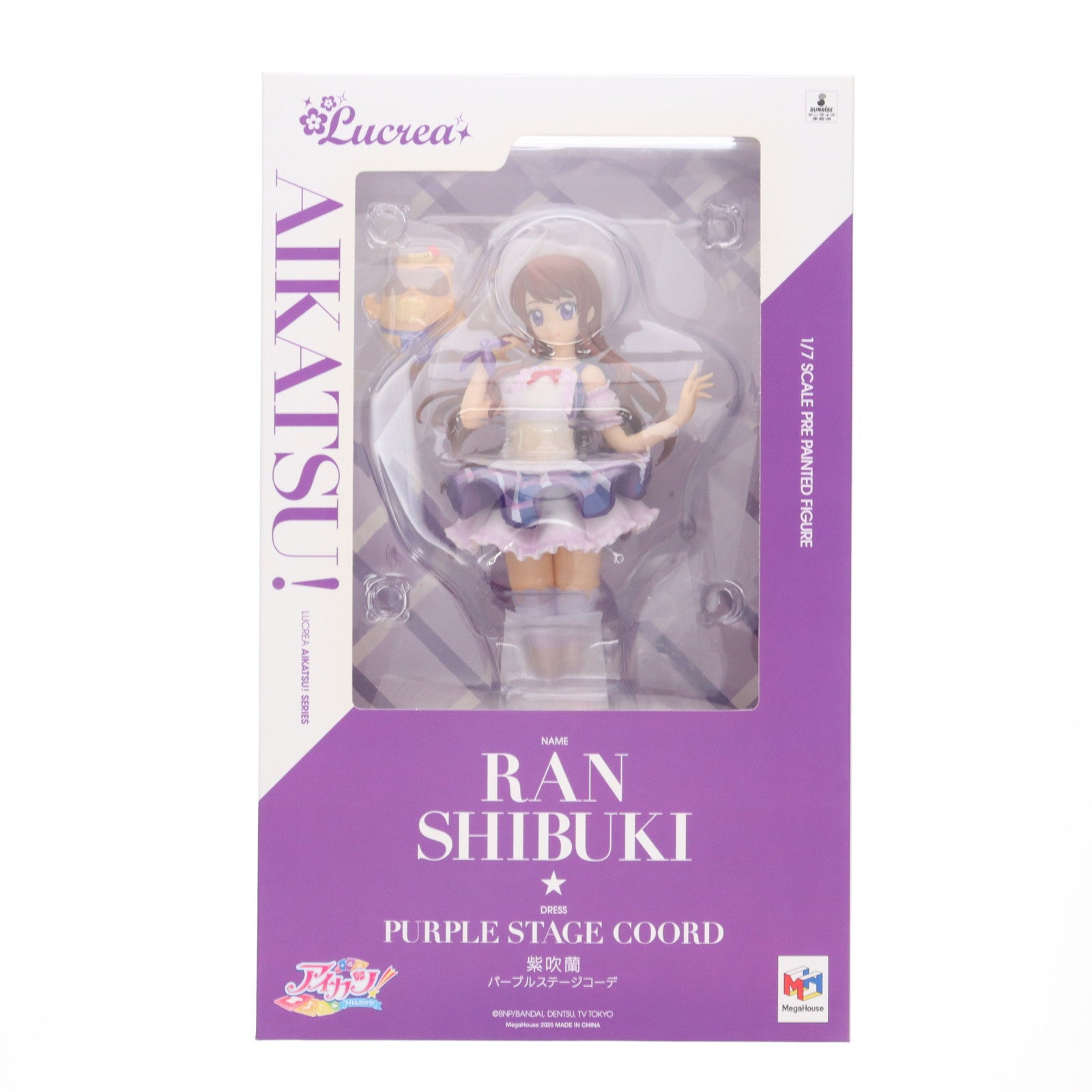 【中古即納】[FIG] 特典付属 Lucrea(ルクリア) 紫吹蘭(しぶきらん) パープルステージコーデ アイカツ! 1/7 完成品 フィギュア メガトレショップ&プレミアムバンダイ限定 メガハウス(20210604)