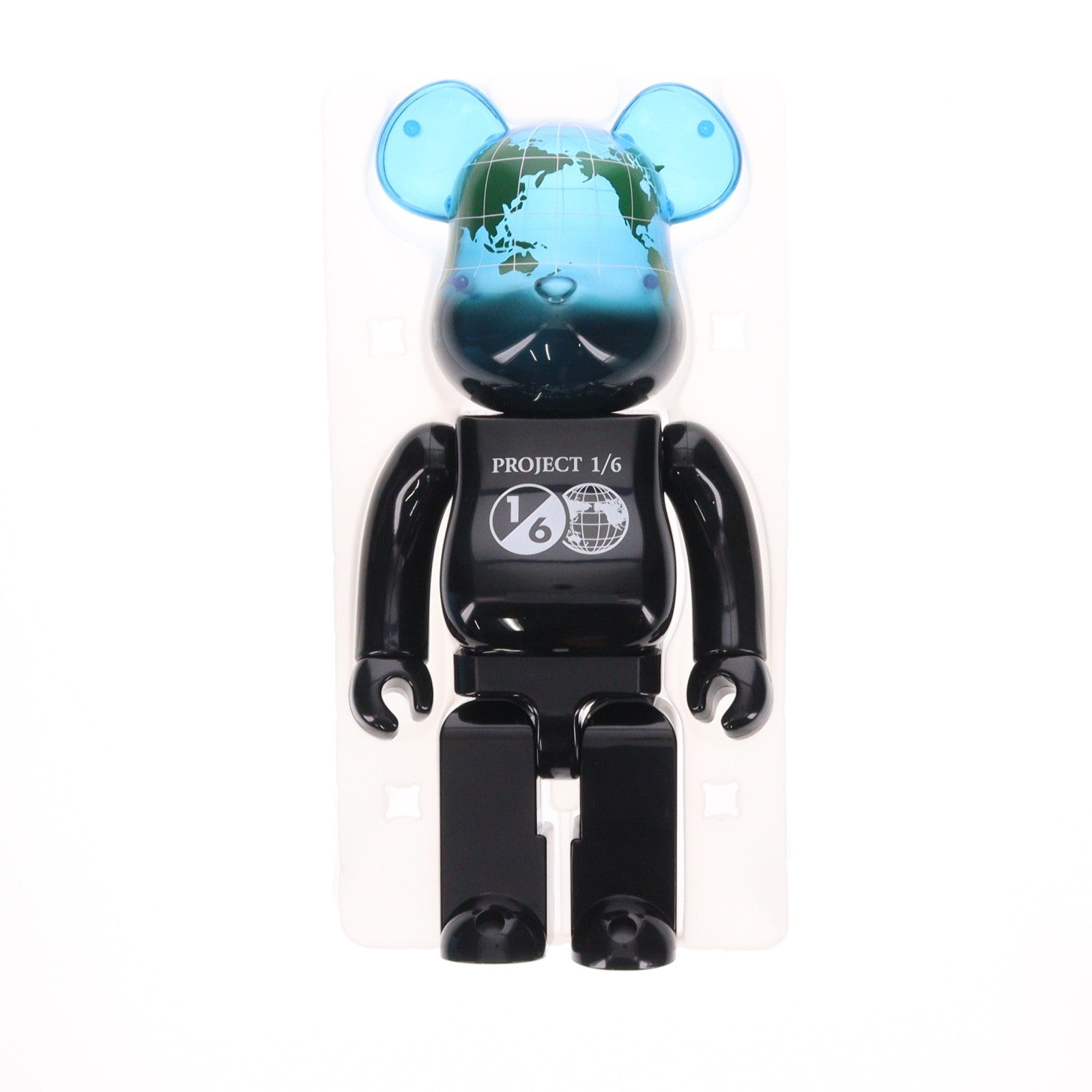 【中古即納】[FIG] 1/6計画限定 BE@RBRICK(ベアブリック) EARTH(COSMIC BLACK) 400% 完成品 可動フィギュア メディコム・トイ(20150801)