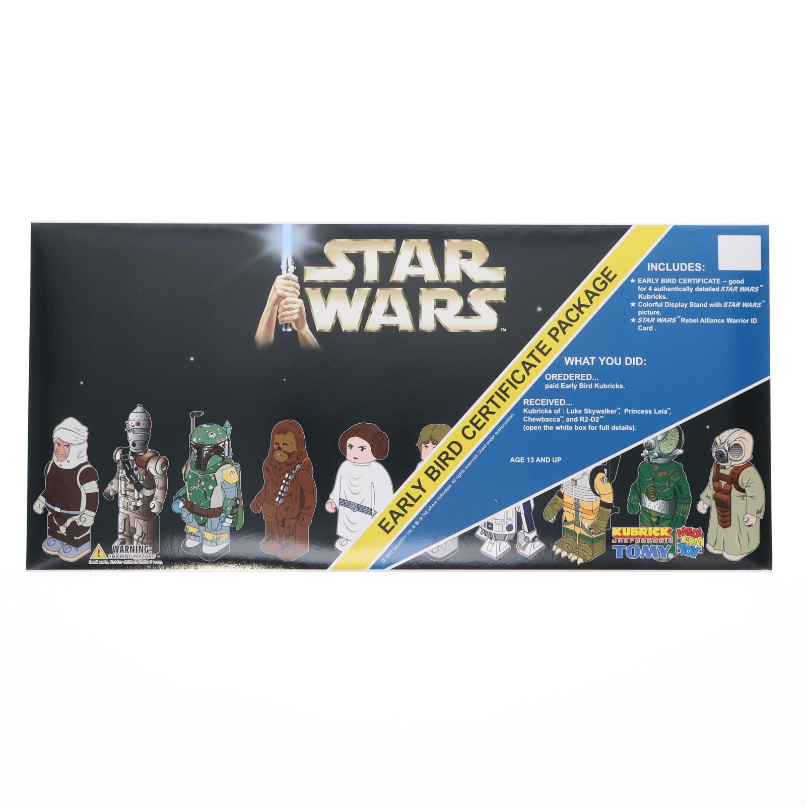 【中古即納】[FIG] 通信販売限定 キューブリックSpecial No.51 KUBRICK unbreakable STAR WARS(スター・ウォーズ) EARLY BIRD CERTIFICATE PACKAGE 完成品 可動フィギュア トミー(20030131)