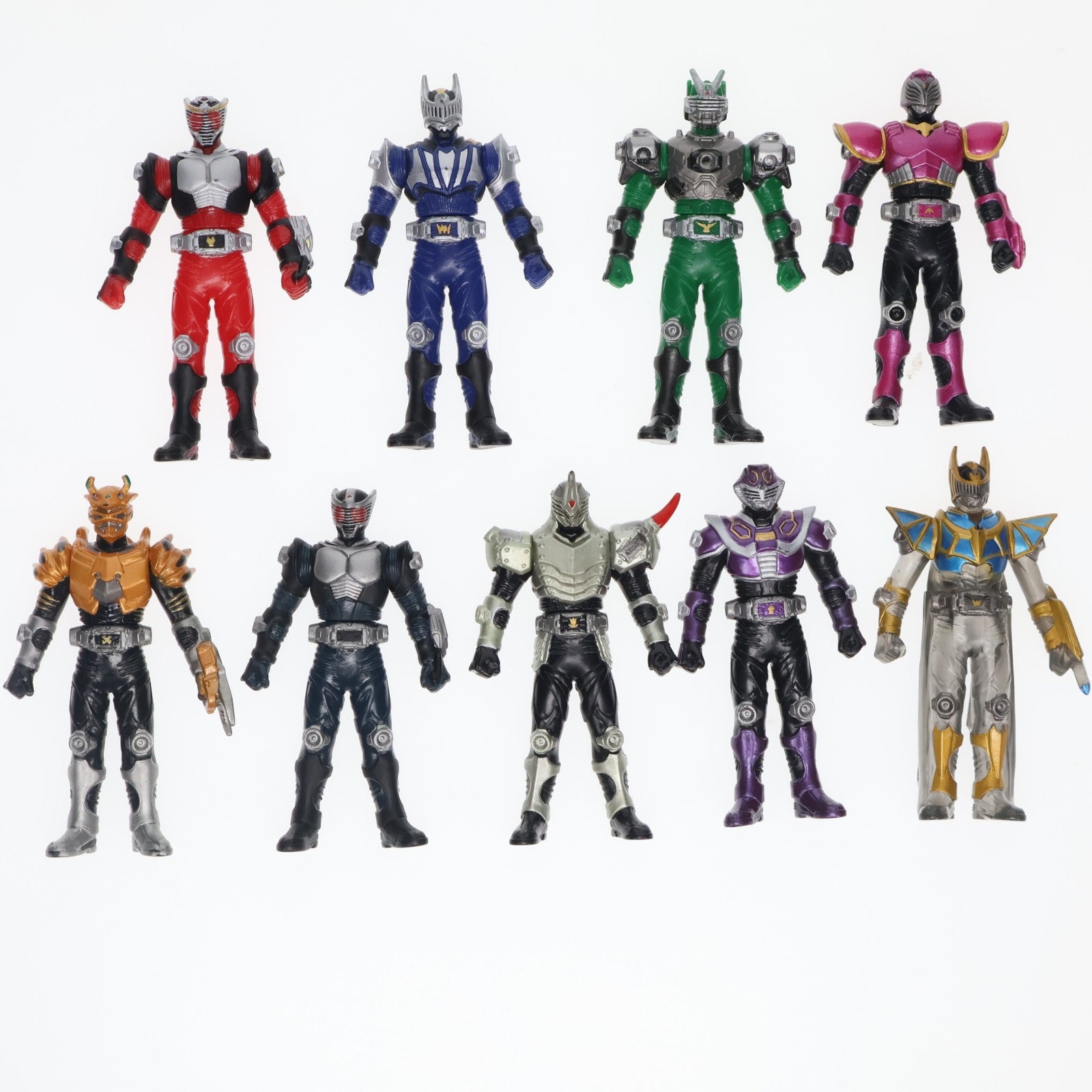 【中古即納】[SFT] テレビマガジン限定 仮面ライダー龍騎 全ライダーミニフィギュアセットA(9体セット) 完成品 ソフビフィギュア 講談社(20021231)