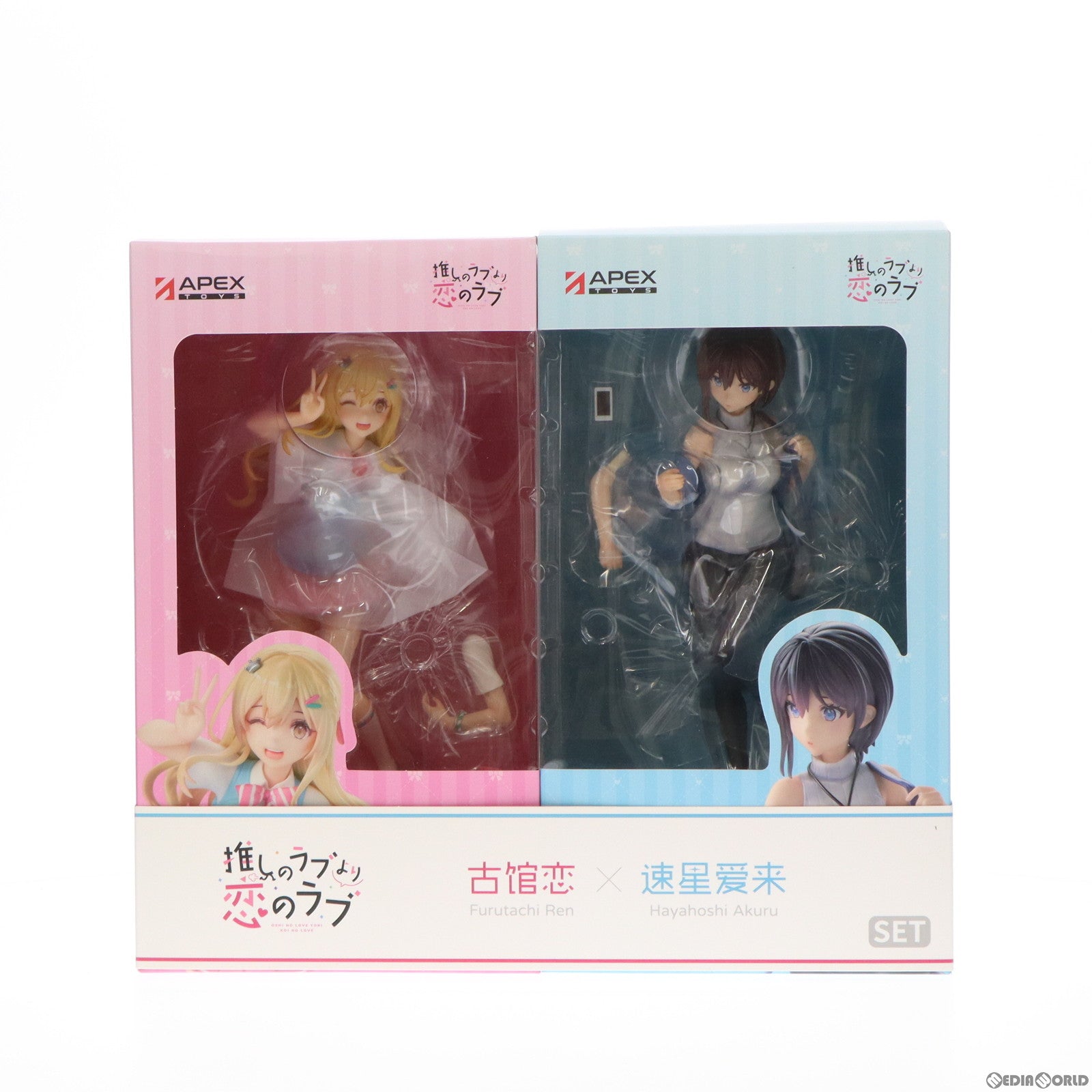 【中古即納】[FIG] 古館恋&速星あくる(ふるたちれん&はやほしあくる) 推しのラブより恋のラブ 1/7 完成品 フィギュア APEX(エーペックス)/マイルストン(20230519)