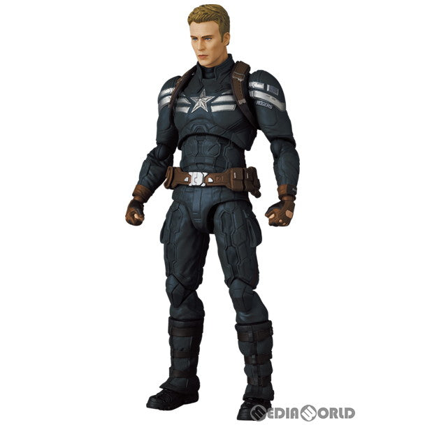 【中古即納】[FIG] マフェックス No.202 MAFEX CAPTAIN AMERICA(Stealth Suit)(キャプテン・アメリカ ステルススーツ) キャプテン・アメリカ/ウィンター・ソルジャー 完成品 可動フィギュア メディコム・トイ(20240321)