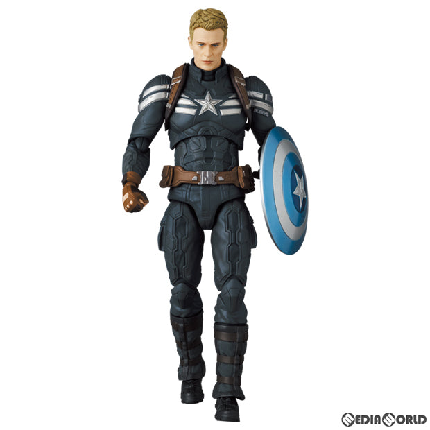 【中古即納】[FIG] マフェックス No.202 MAFEX CAPTAIN AMERICA(Stealth Suit)(キャプテン・アメリカ ステルススーツ) キャプテン・アメリカ/ウィンター・ソルジャー 完成品 可動フィギュア メディコム・トイ(20240321)