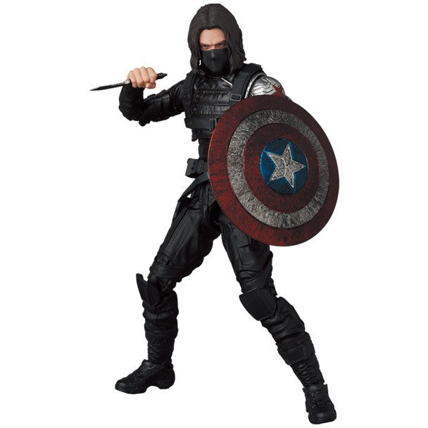 【予約安心出荷】[FIG] (再販) マフェックス No.203 MAFEX WINTER SOLDIER(ウィンター・ソルジャー) キャプテン・アメリカ/ウィンター・ソルジャー 完成品 可動フィギュア メディコム・トイ(2026年8月)
