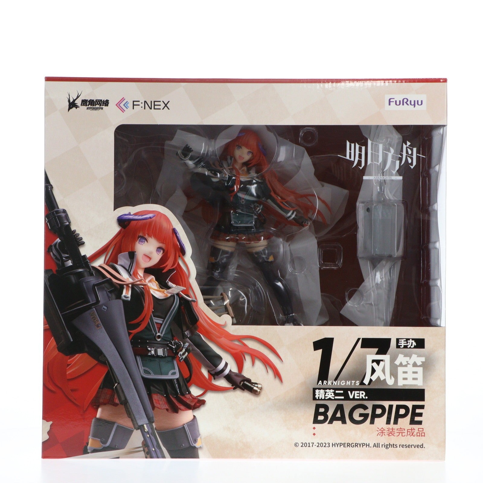 【中古即納】[FIG] アクリルキーホルダー付属 F:NEX限定 バグパイプ 昇進段階二 VER. アークナイツ 1/7 完成品 フィギュア(AMU-FNX751) フリュー(20231230)