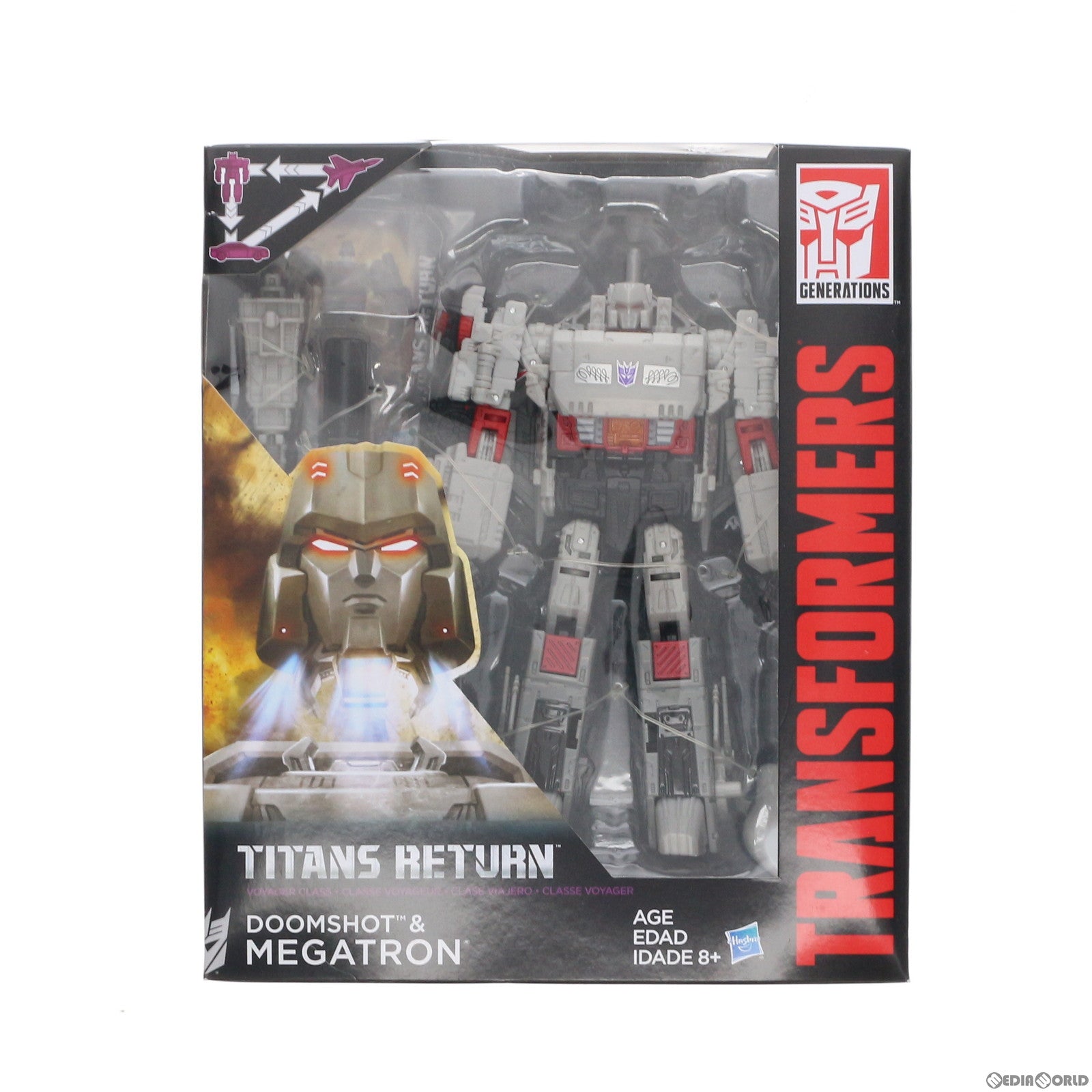 【中古即納】[TOY] トランスフォーマージェネレーションズ タイタンズリターン ボイジャークラス DOOMSHOT&MEGATRON(ドゥームショット&メガトロン) 完成トイ ハズブロ(20161231)