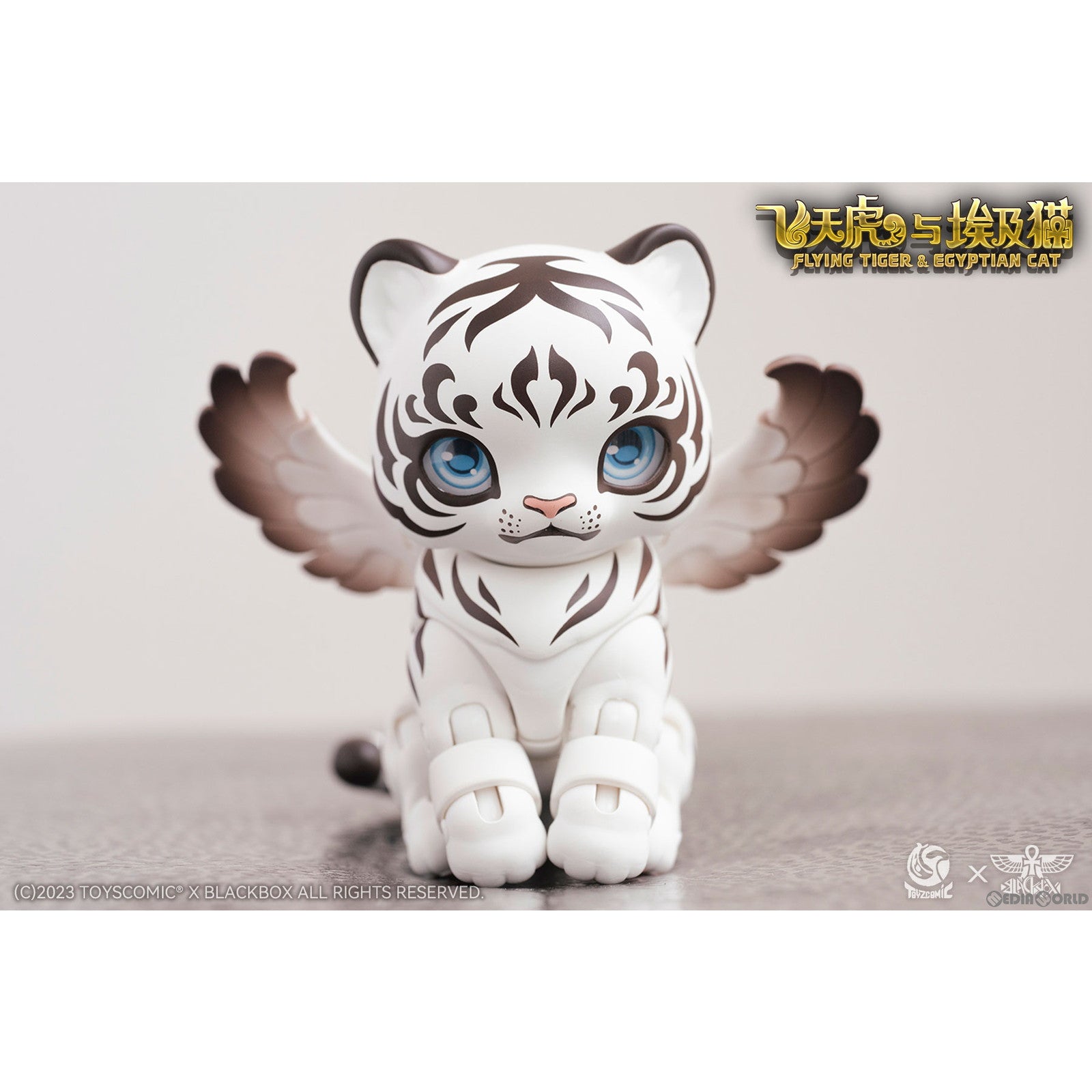 【新品即納】[FIG] ホワイトタイガー ブラックボックスアクションペットシリーズ第1弾 フライングタイガー&エジプトキャット 10CMコレクションフィギュア 完成品 可動フィギュア TOYSCOMIC×BLACKBOX(トイズコミック×ブラックボックス) (20230630)