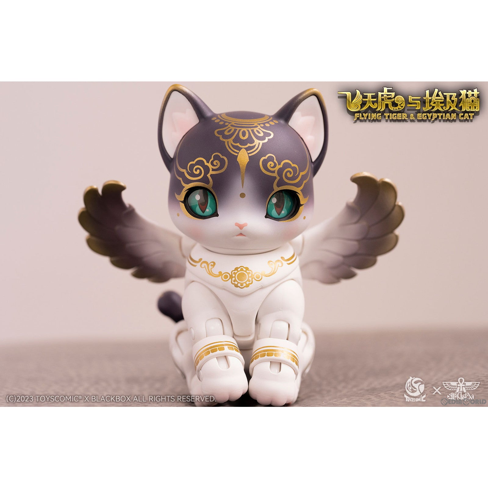 【新品即納】[FIG] ヘブンキャット ブラックボックスアクションペットシリーズ第1弾 フライングタイガー&エジプトキャット 10CMコレクションフィギュア 完成品 可動フィギュア TOYSCOMIC×BLACKBOX(トイズコミック×ブラックボックス) (20230630)