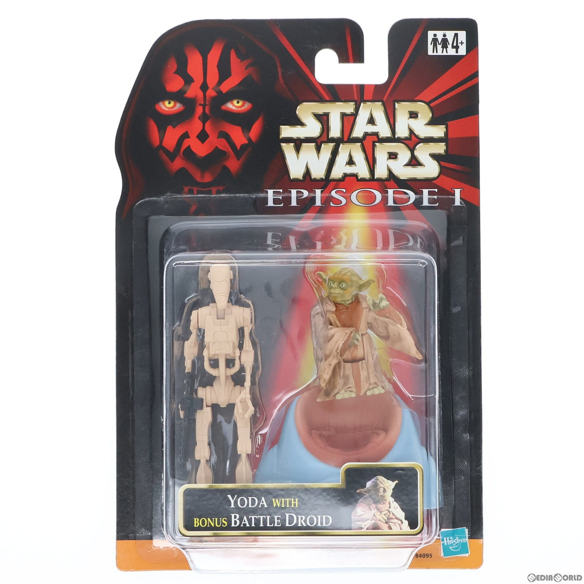 【中古即納】[FIG] スター・ウォーズ ベーシックフィギュア ヨーダ with バトル・ドロイド STAR WARS エピソード1/ファントム・メナス 完成品 可動フィギュア ハズブロ/トミー(19991231)
