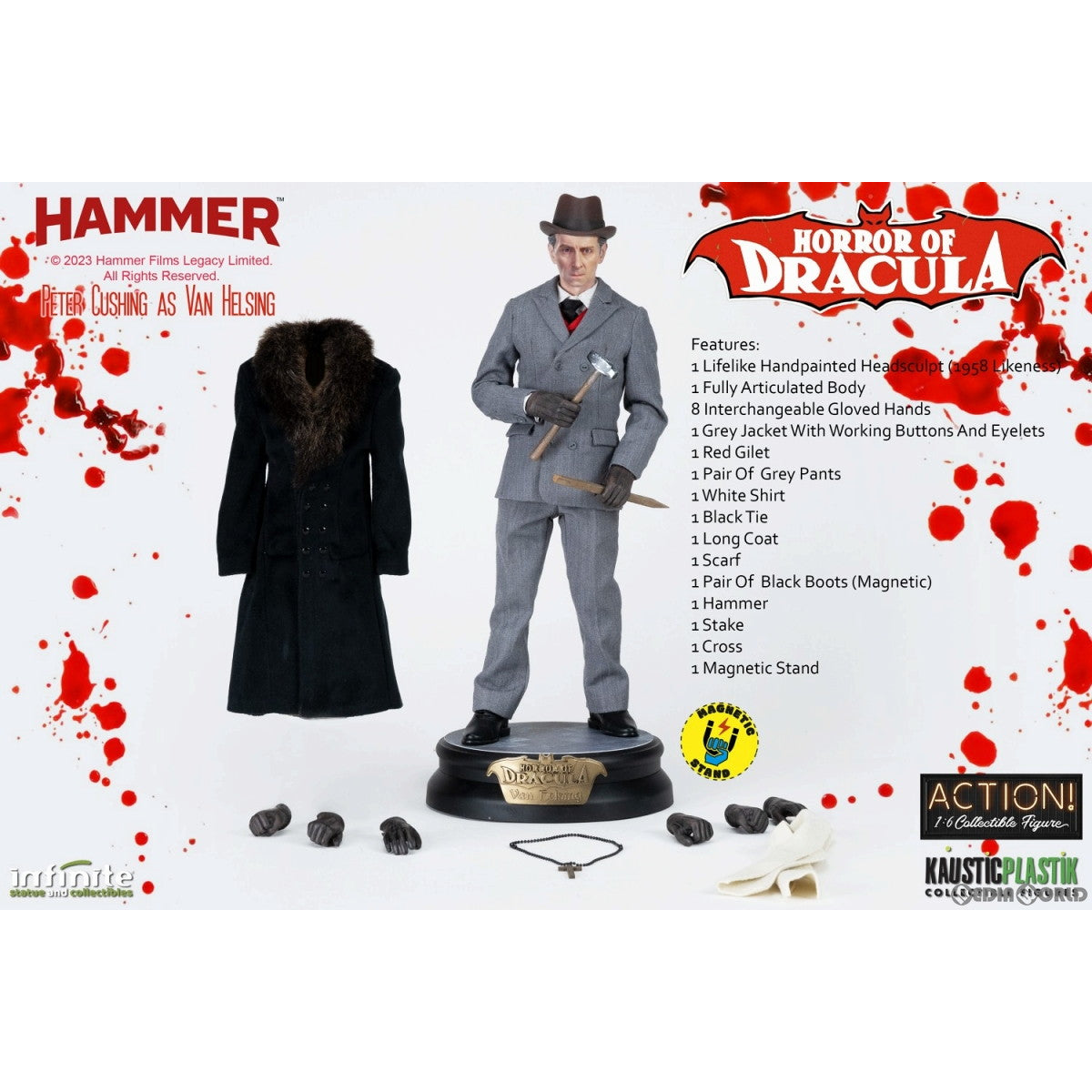 【新品即納】[FIG] ヴァン・ヘルシング博士 吸血鬼ドラキュラ 1/6 アクションフィギュア インフィニティスタチュー(20240811)