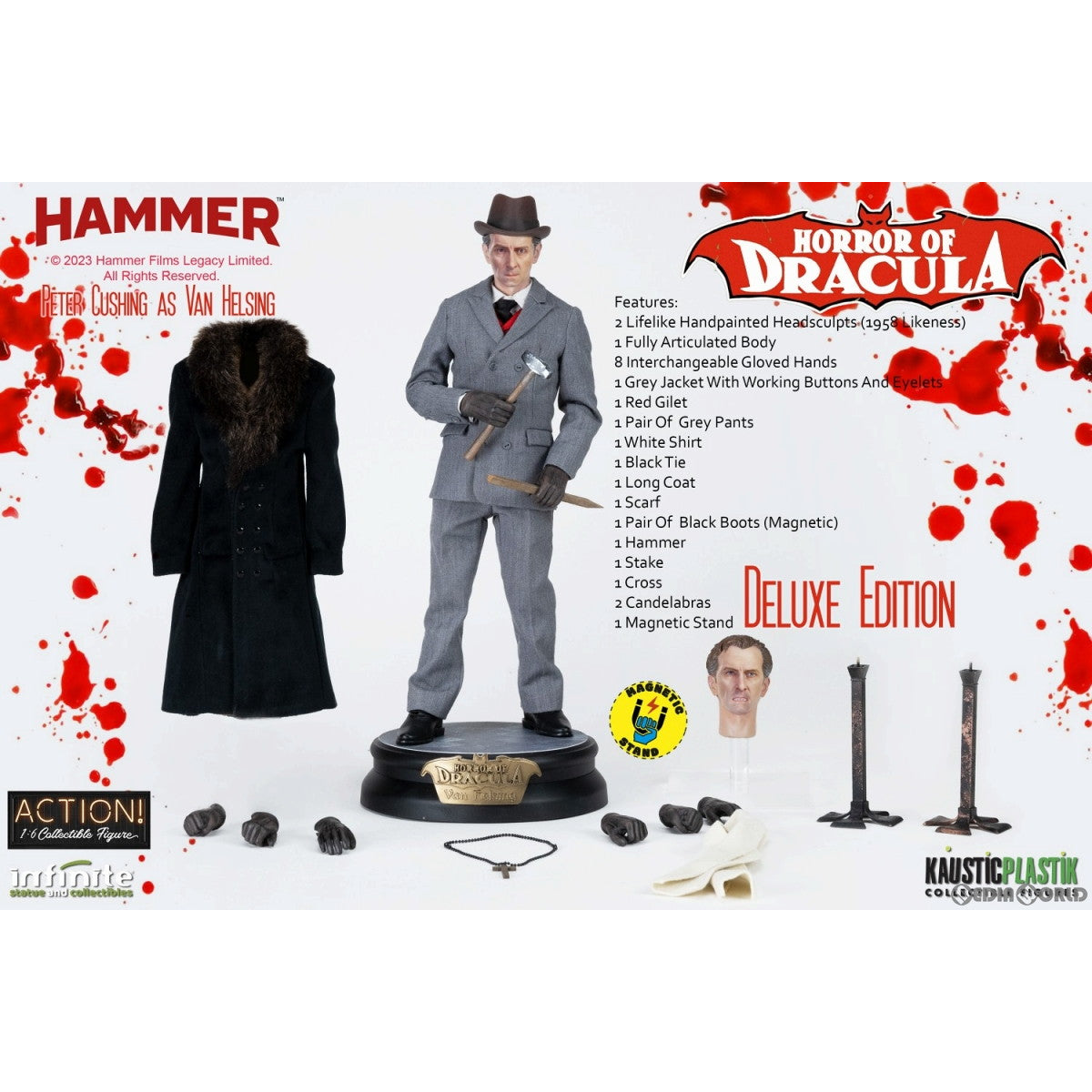 【新品即納】[FIG] ヴァン・ヘルシング博士 吸血鬼ドラキュラ 1/6 アクションフィギュア DX Ver. インフィニティスタチュー(20240811)