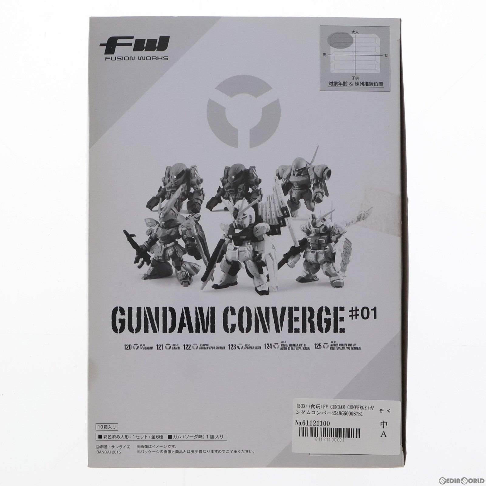 【中古即納】[FIG] (BOX)(食玩)FW GUNDAM CONVERGE(ガンダムコンバージ) ♯1 機動戦士ガンダムシリーズ フィギュア(10個) バンダイ(20151229)