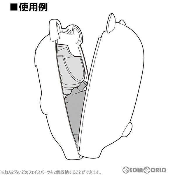 【新品即納】[FIG] ねんどろいどもあ きぐるみフェイスパーツケース(黒狐) フィギュア用アクセサリ グッドスマイルカンパニー(20231019)