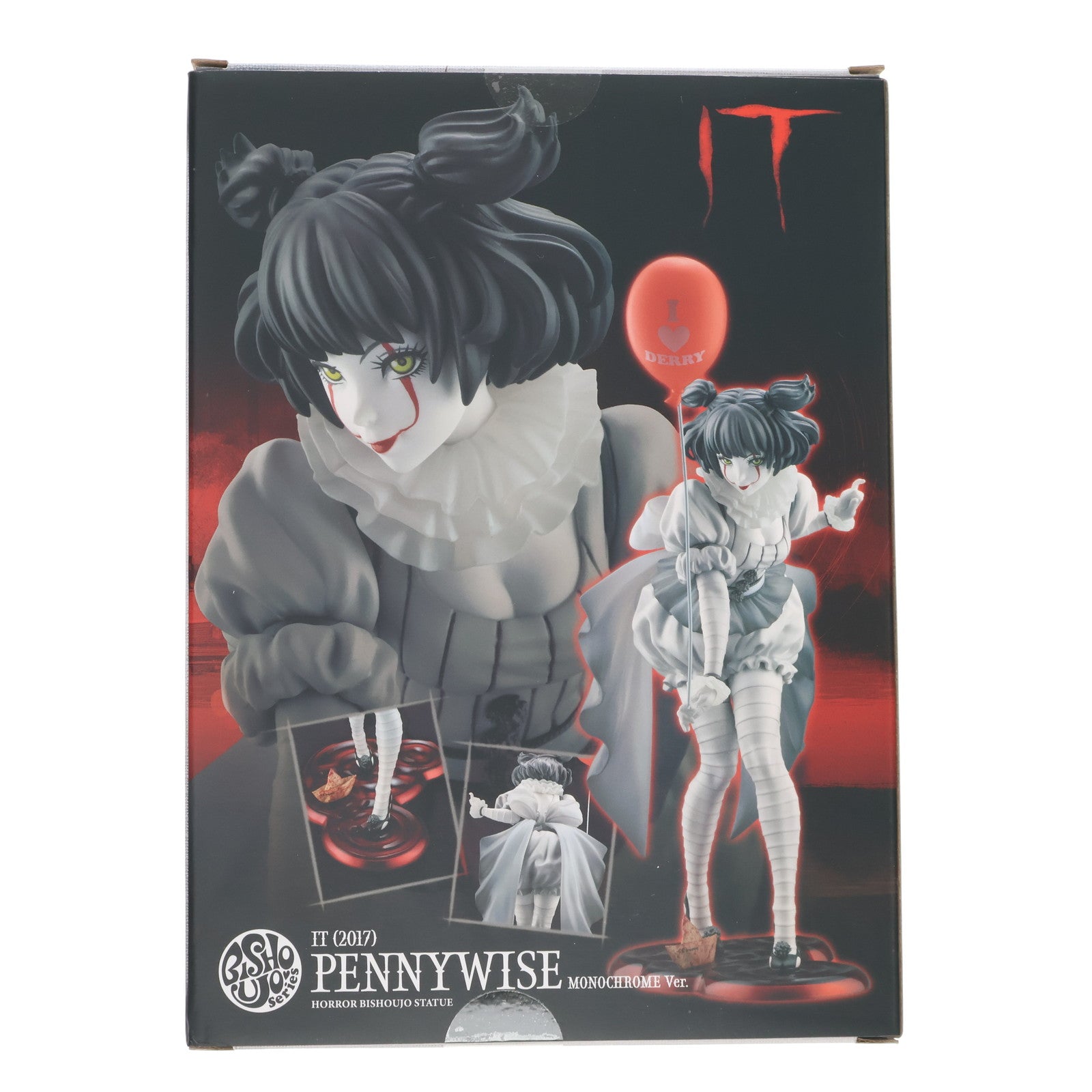 【新品即納】[FIG] HORROR美少女 ペニーワイズ(2017) モノクロームVer. IT/イット それが見えたら、終わり。 1/7 完成品 フィギュア(SV361) コトブキヤ(20231129)