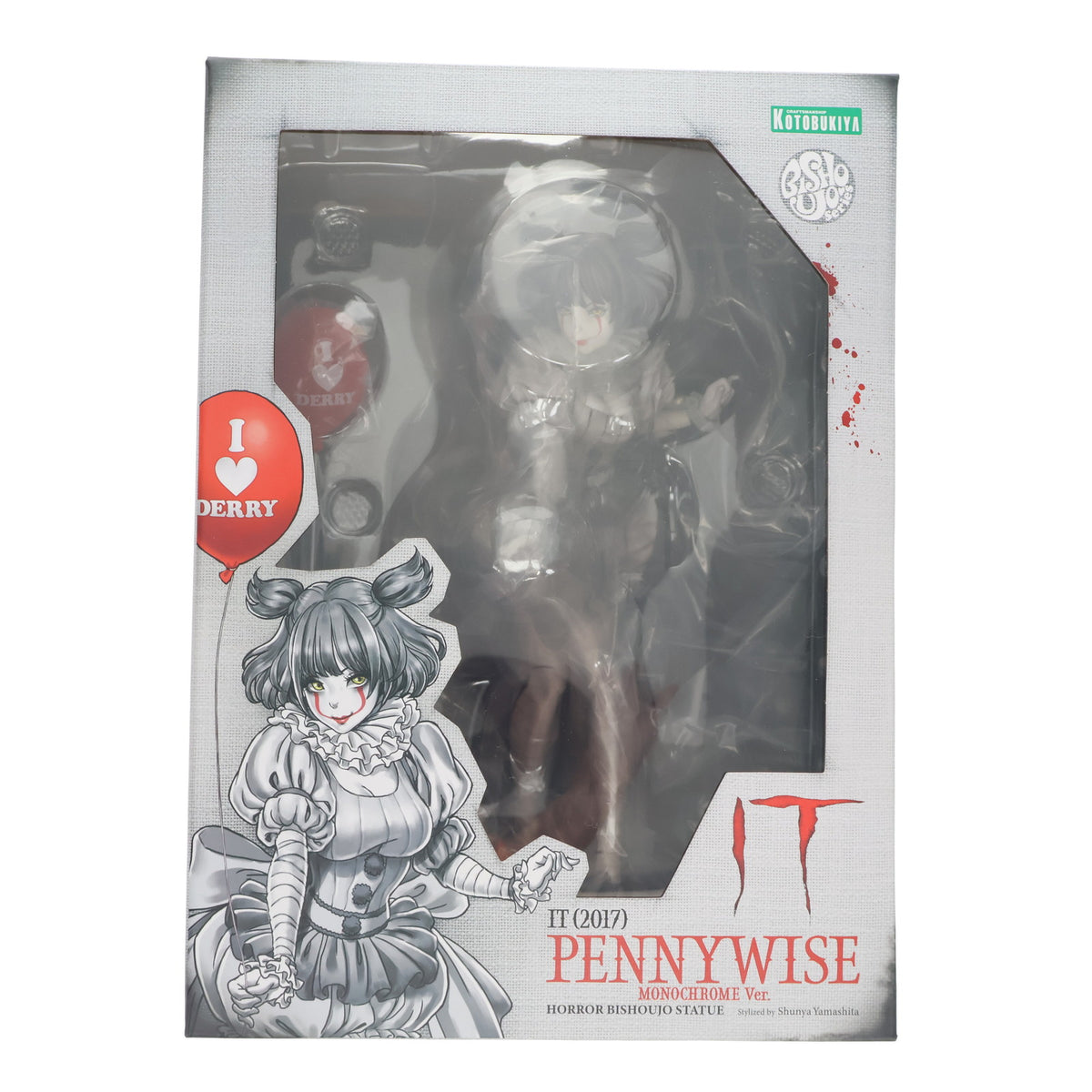 【中古即納】[FIG] HORROR美少女 ペニーワイズ(2017)モノクロームVer. IT/イット それが見えたら、終わり。 1/7 完成品 フィギュア(SV361) コトブキヤ(20231129)