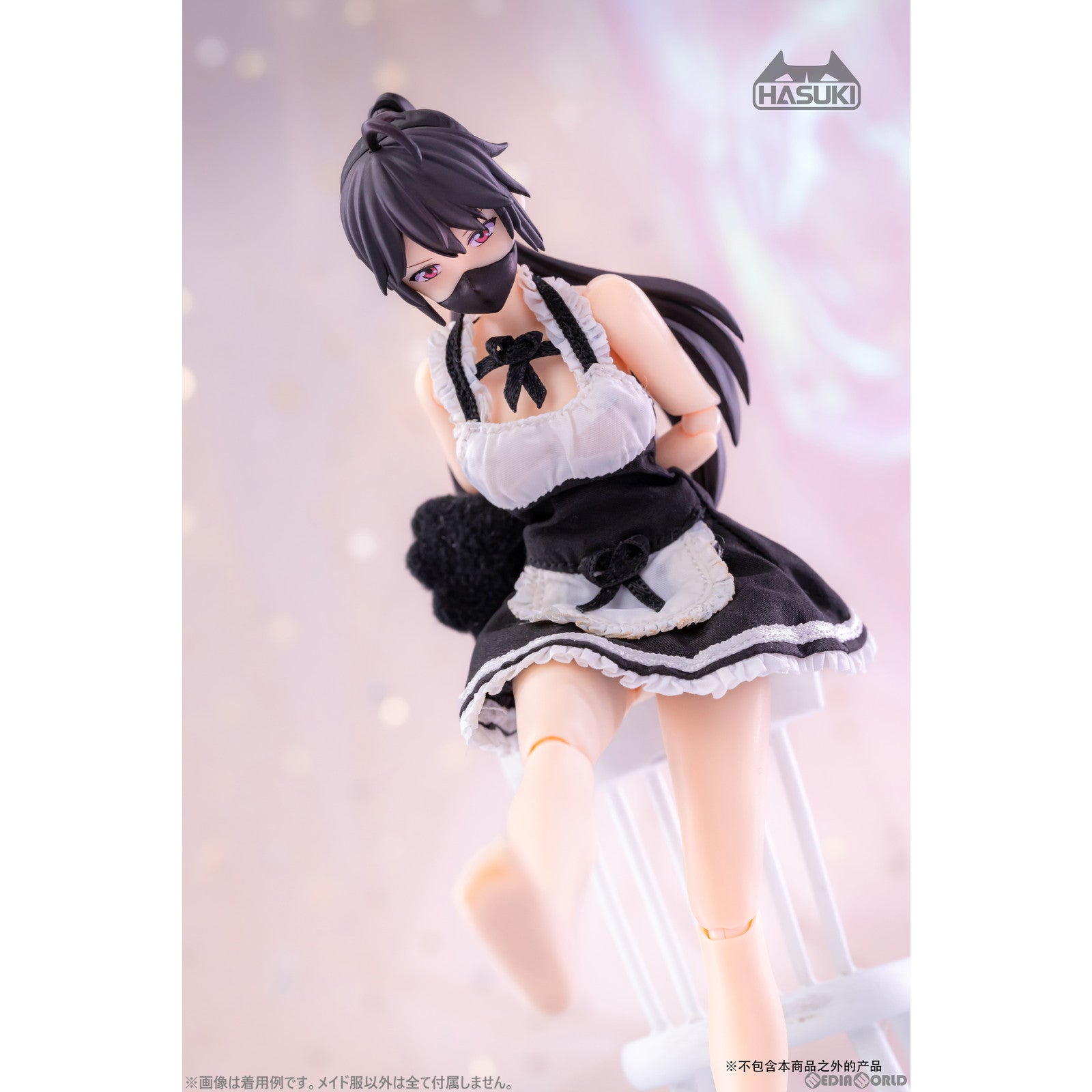 【新品即納】[FIG] CS010A 1/12スケール可動フィギュア用 メイド服(ブラック) フィギュア用アクセサリ HASUKI(ハスキ) (20230930)